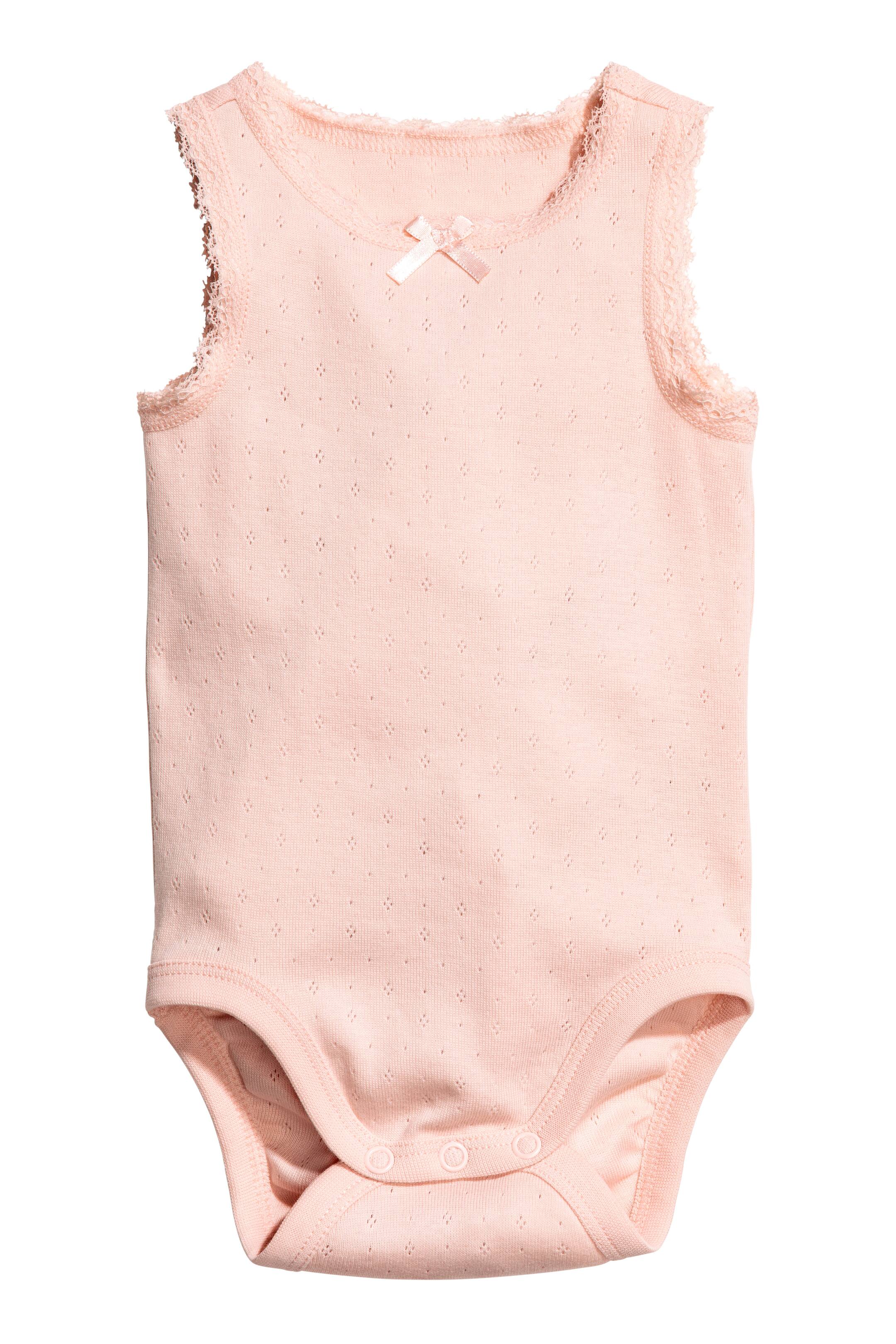 View larger image: 2-pack sleeveless bodysuits - Powder pink - Kids | H&M GB 1