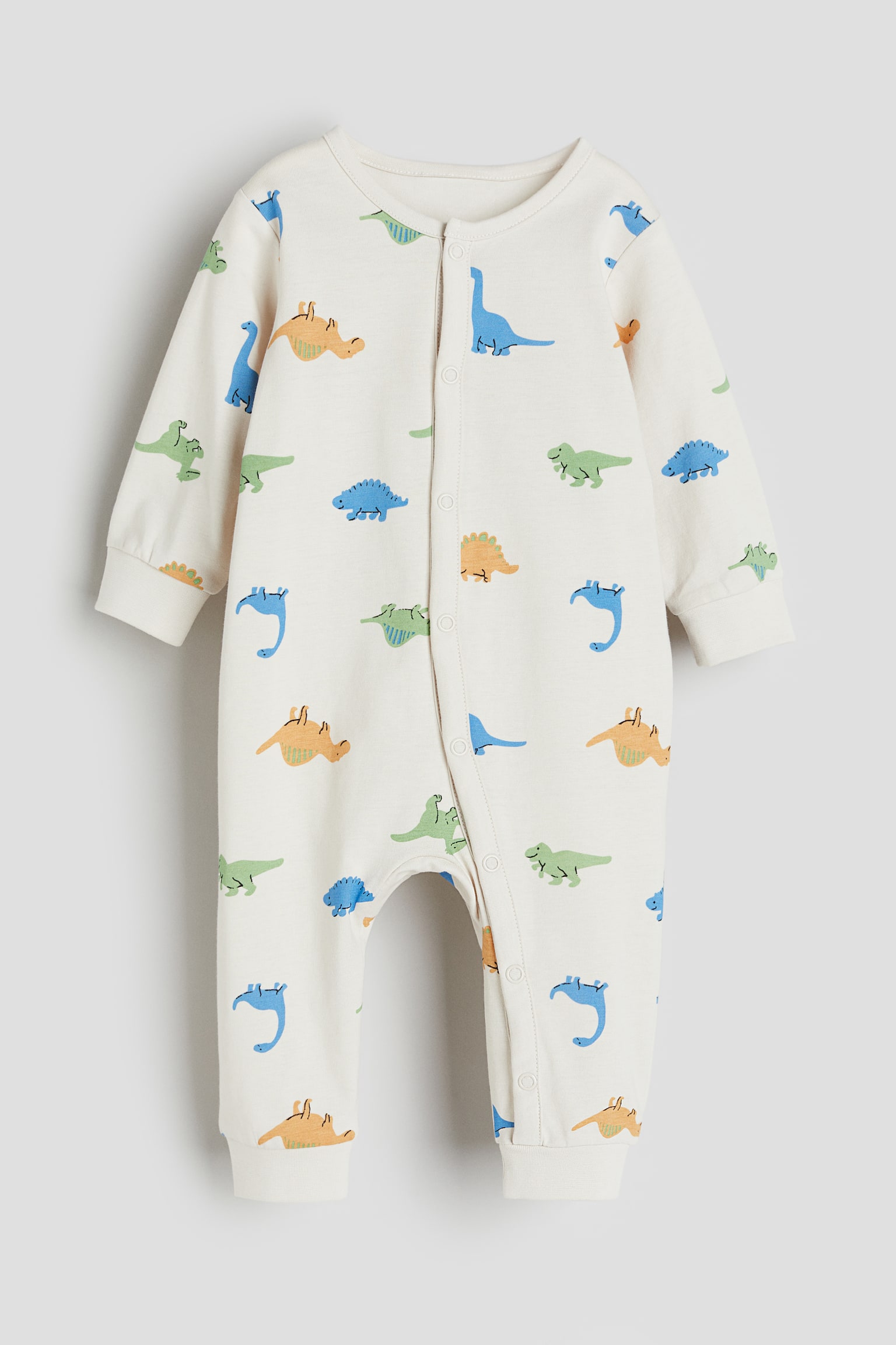 Pattern Sleepsuit - Cream/Dinosaurs/Light pink/Butterflies/White/Giraffes/Light blue/Clouds/Light beige/Cats - 1