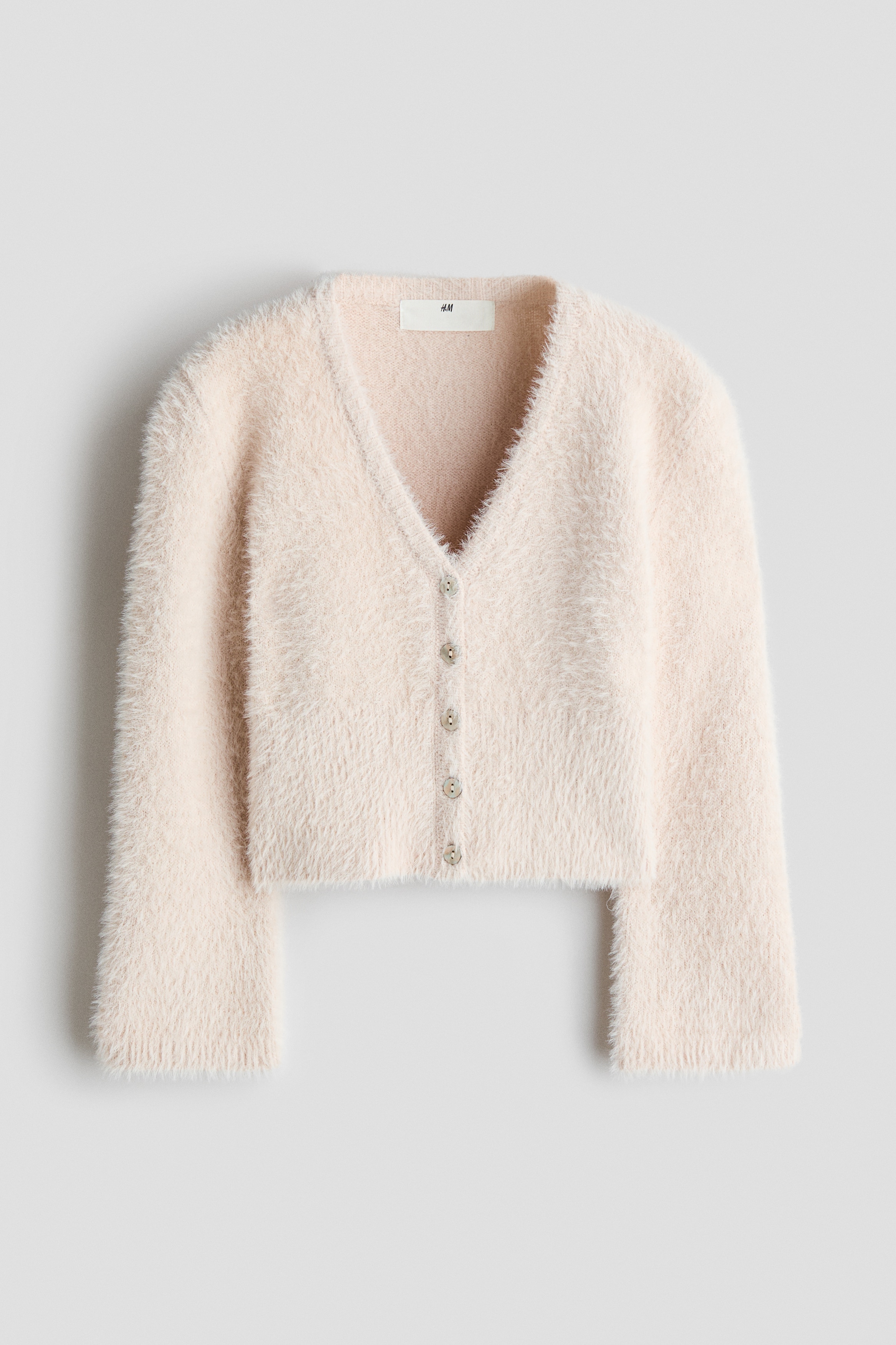 Fluffy-knit cardigan