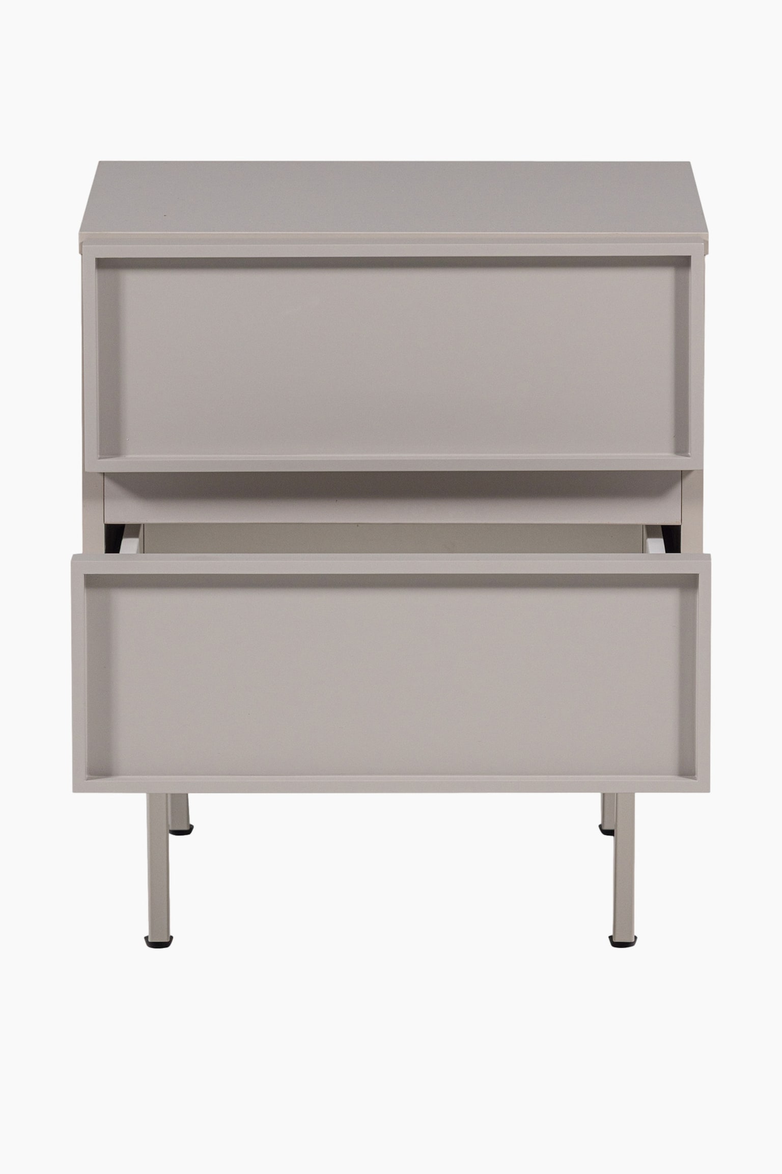 Tours Commode/table De Nuit Avec 2 Tiroirs - Beige - 2