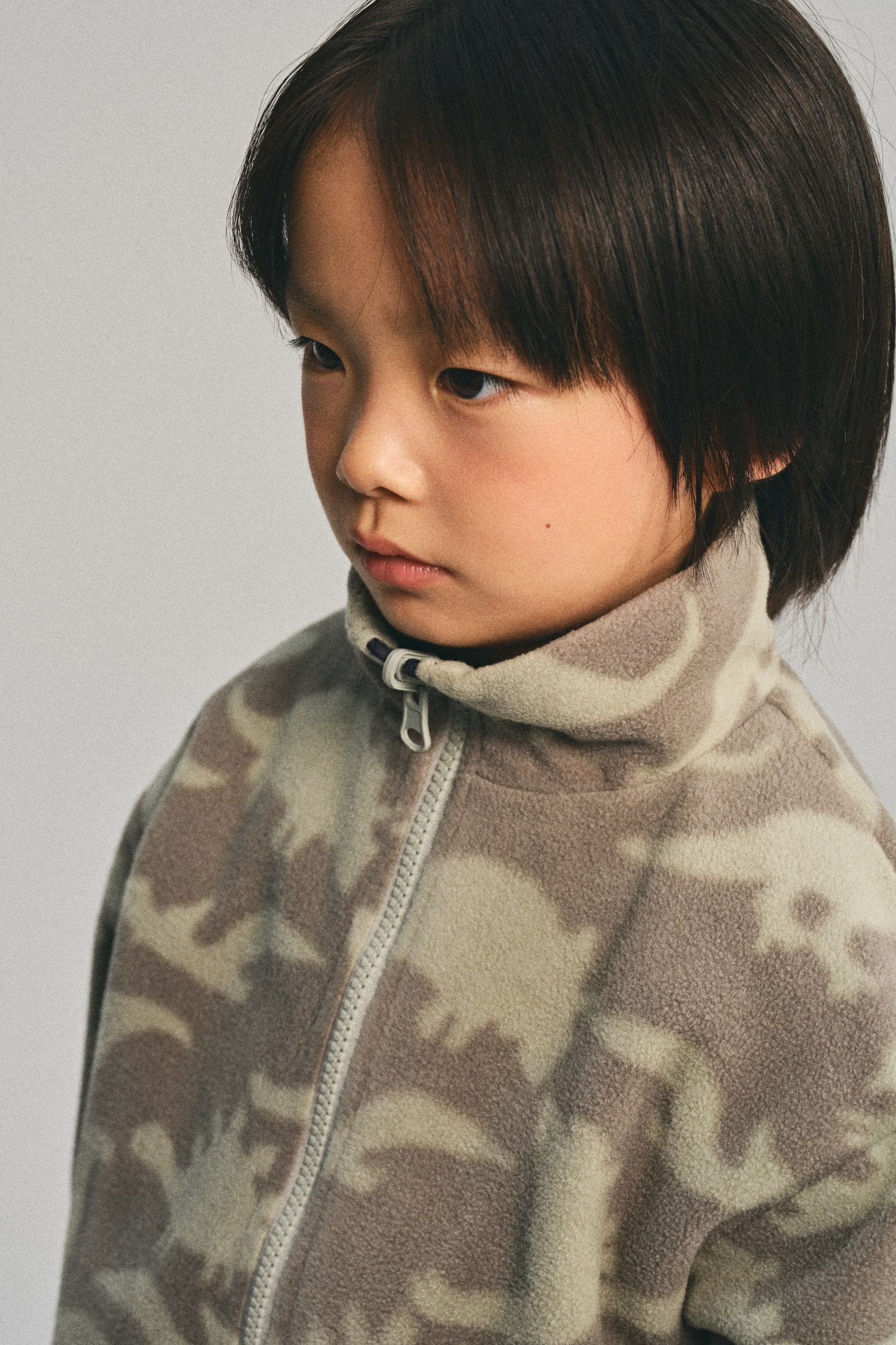 フリース×ナイロン リバーシブルジャケット - グリーン／恐竜 - 5