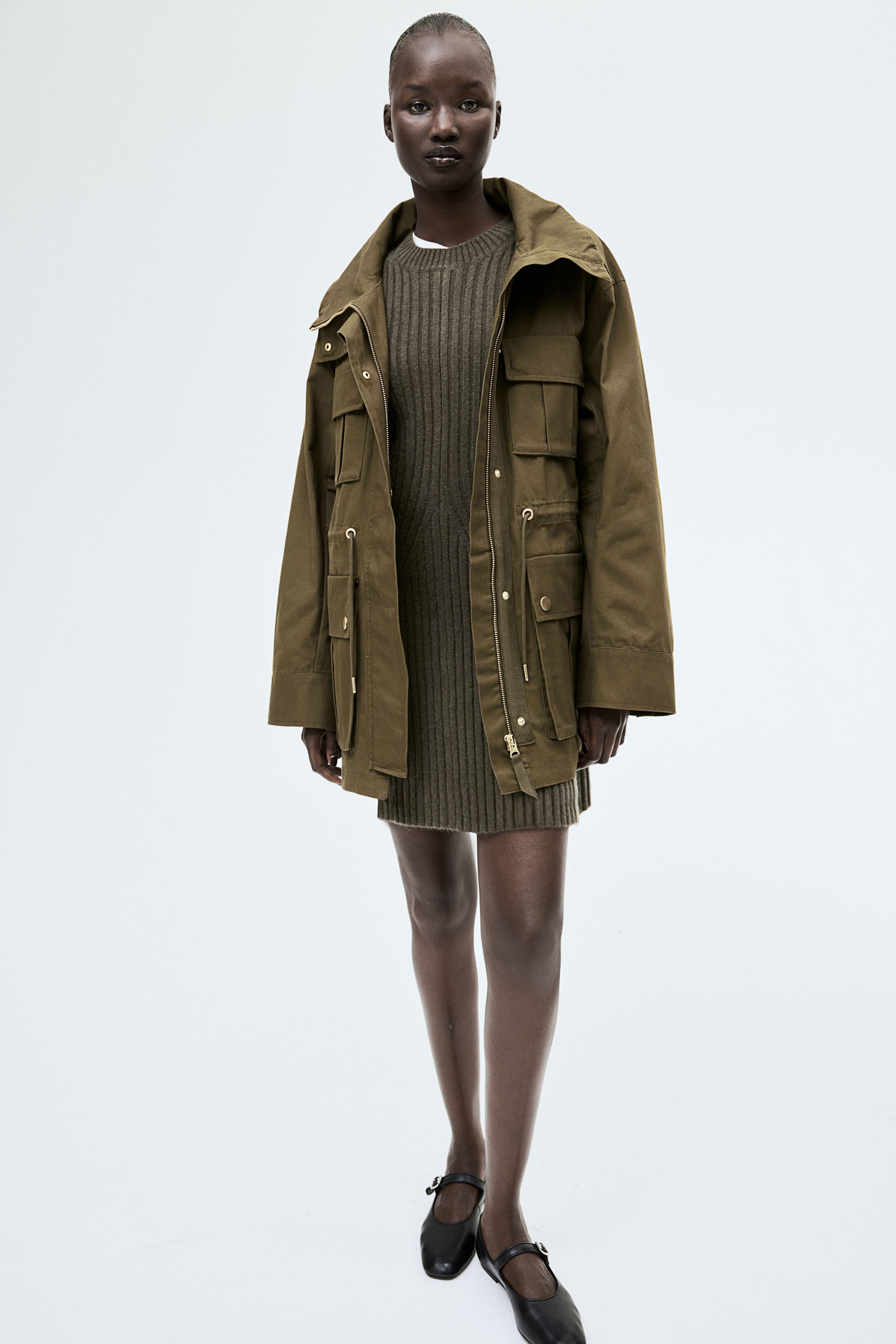 H&m military coat hotsell