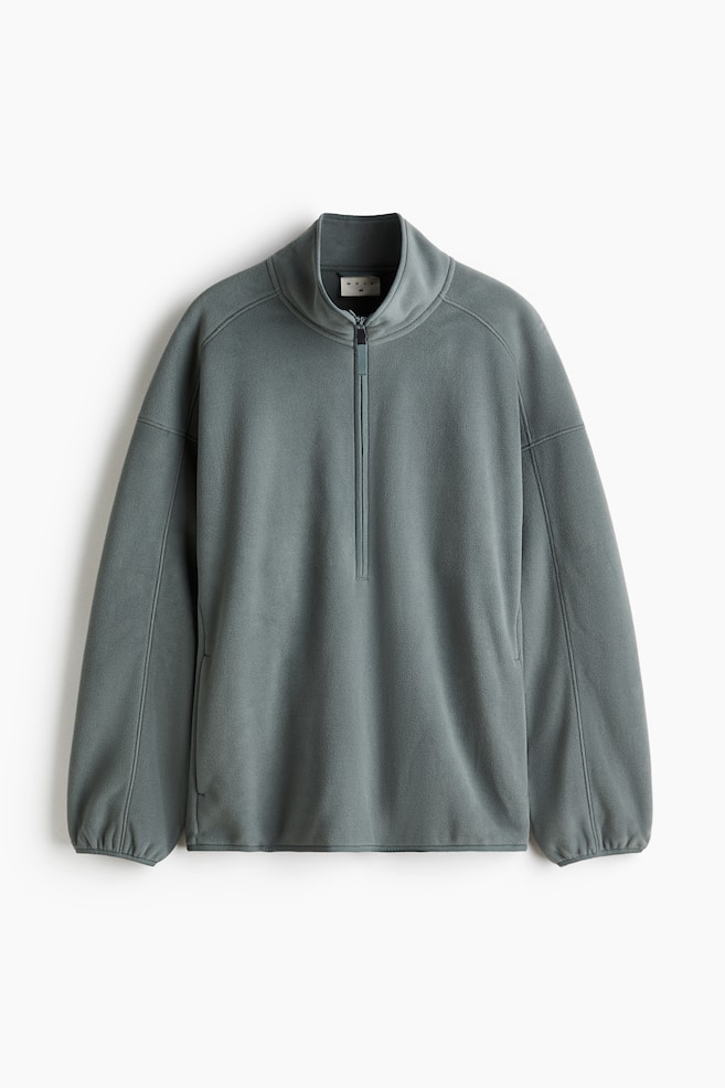 Fleece sports top - Dark grey/Light burgundy/Black - 1