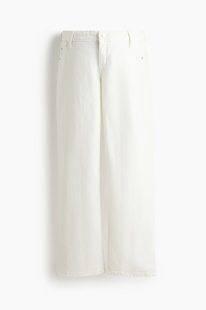 MAMA Straight Ankle Jeans - White/Denim blue - 1