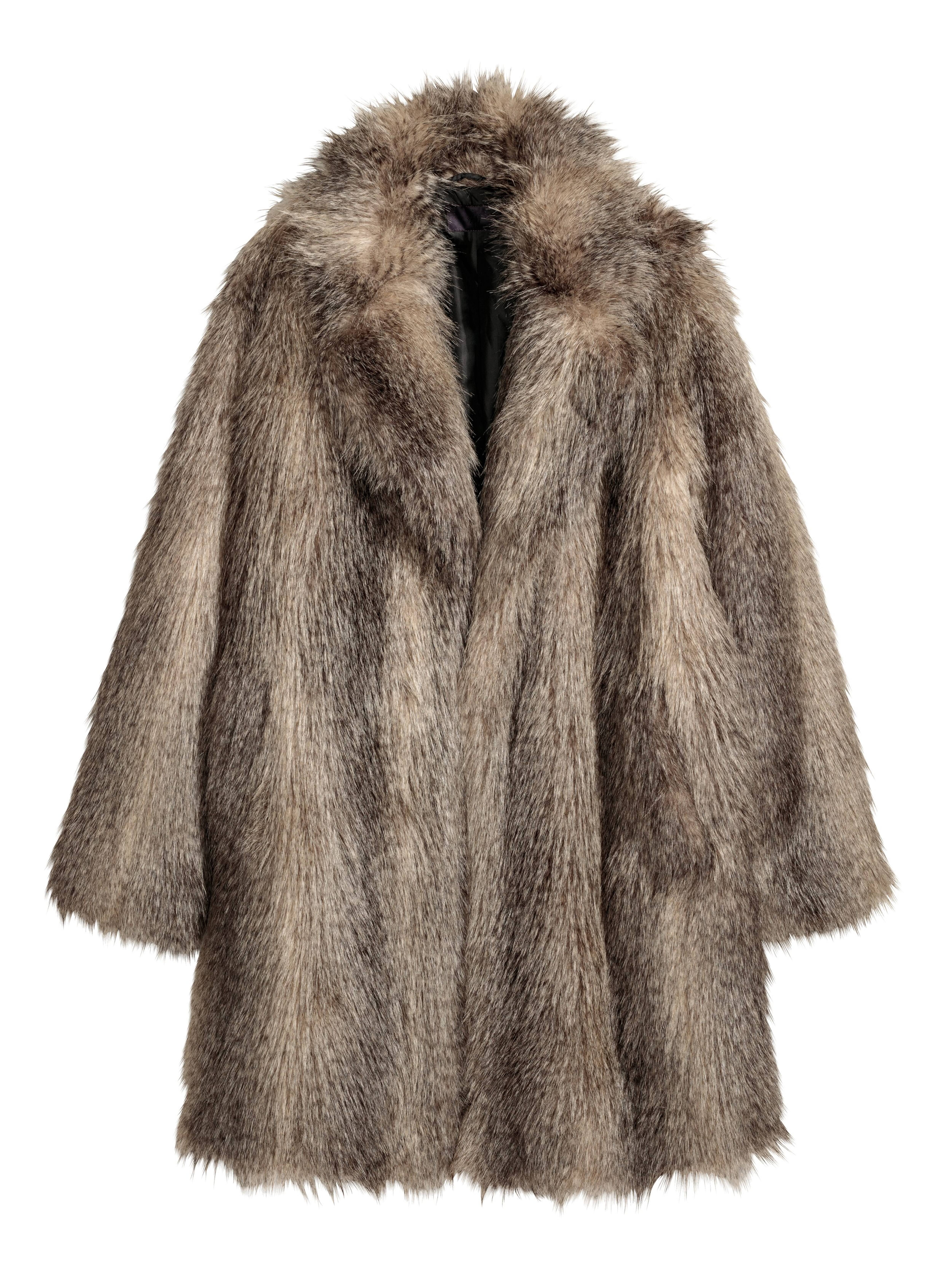 H&M 2024 faux fur coat in gray *blogger's favorite!