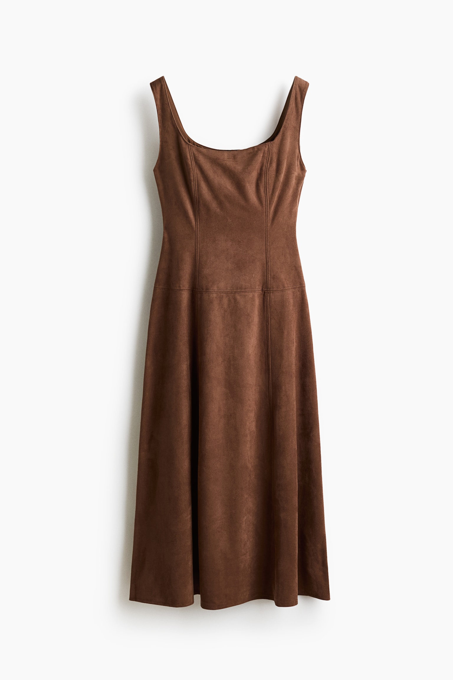 Sleeveless Midi Dress - Brown
