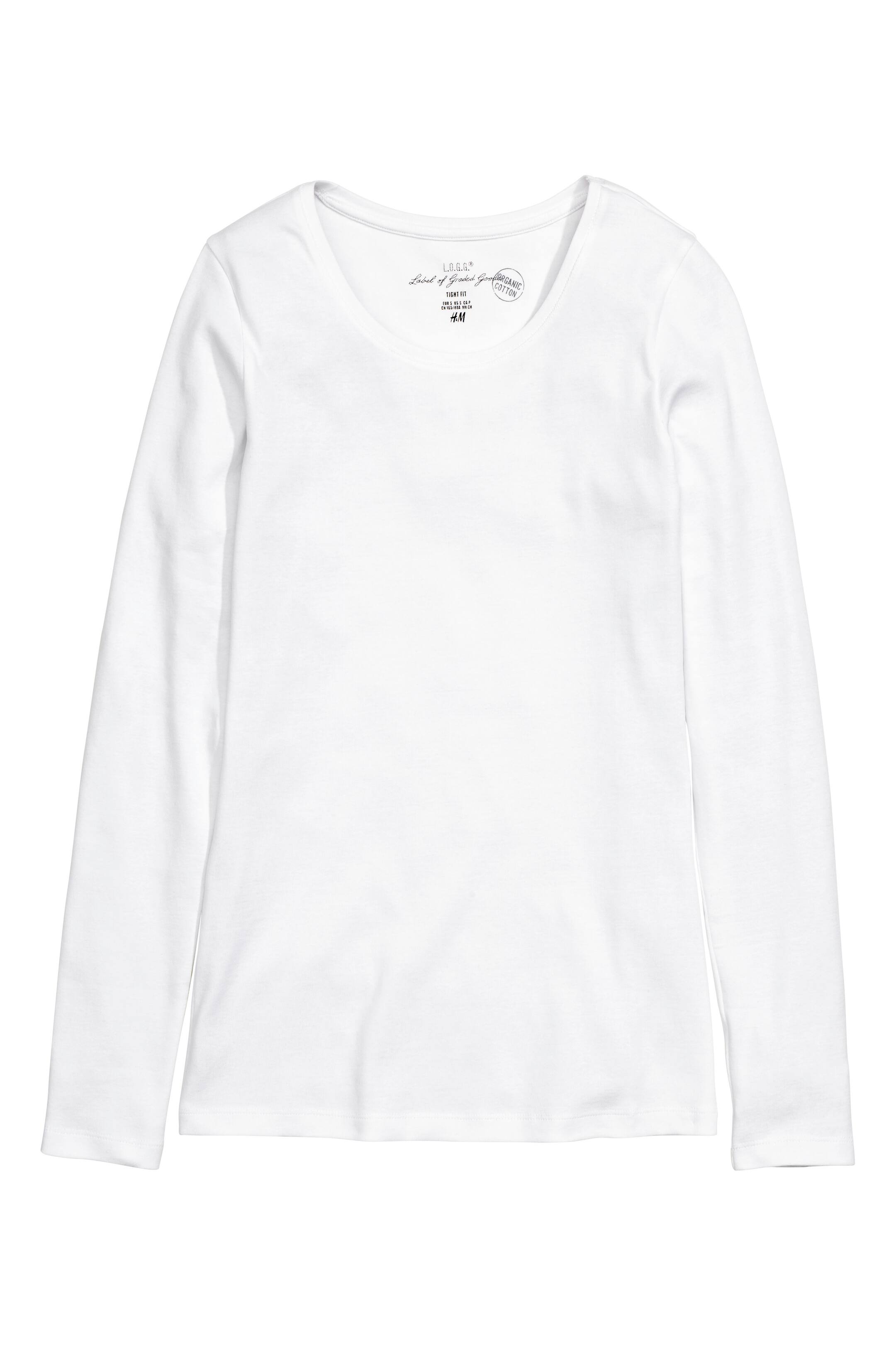 View larger image: Haut à manches longues - White - Ladies | H&M CA 1