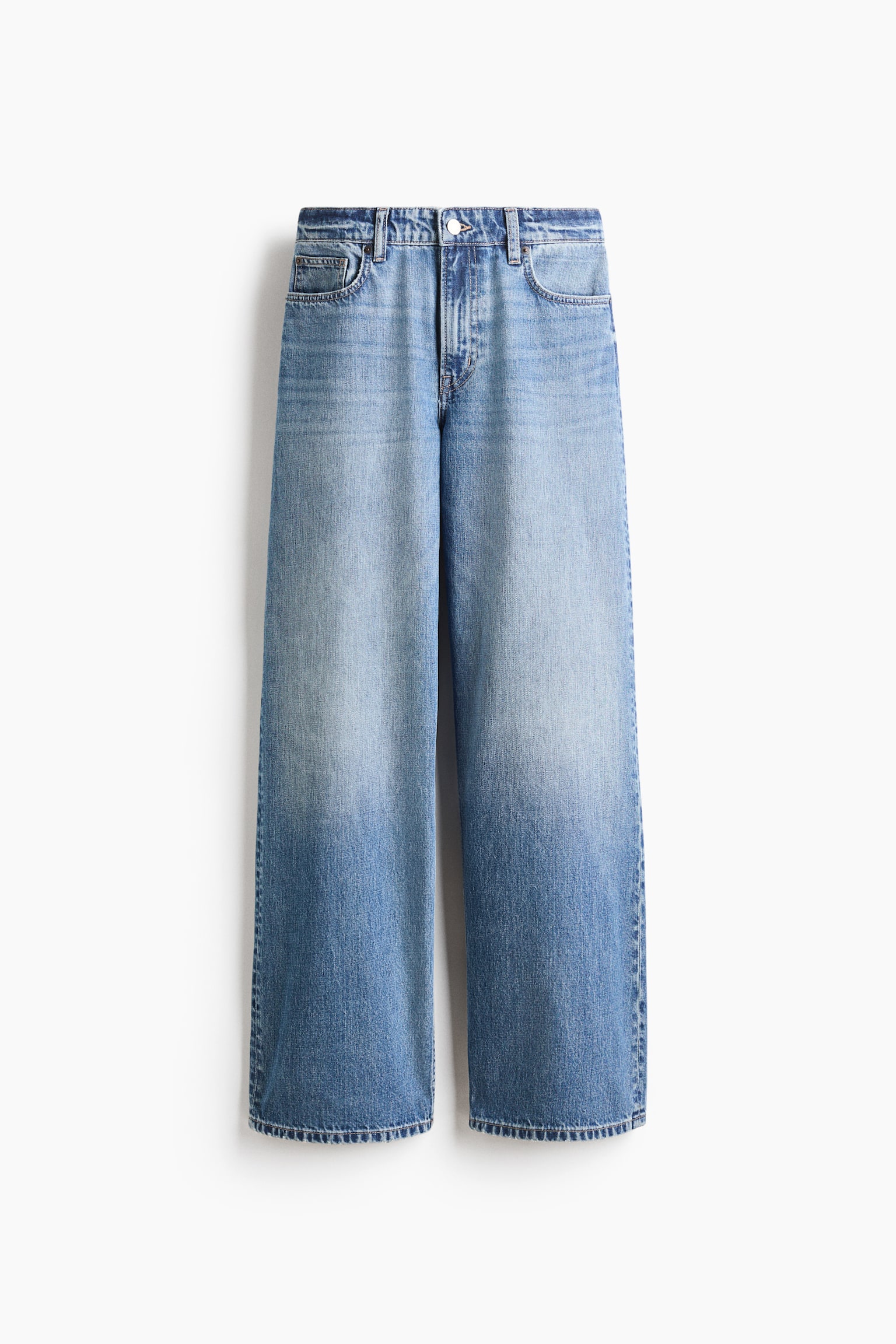 Jean ample taille hauteur classique - Bleu denim clair/Gris denim/Bleu denim - 2