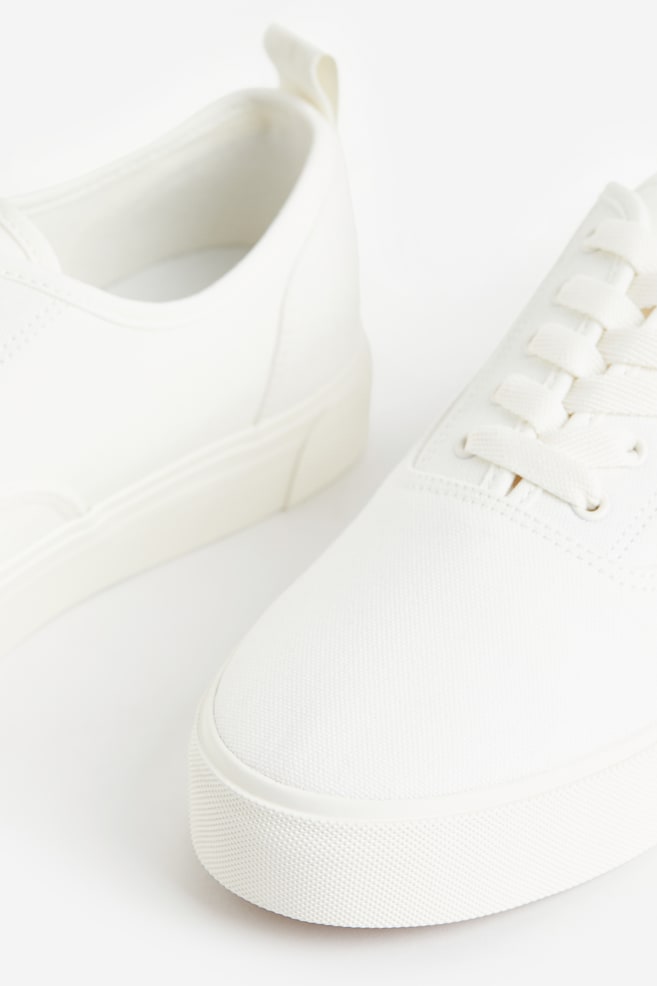 Sneakers in tela - Bianco - 6