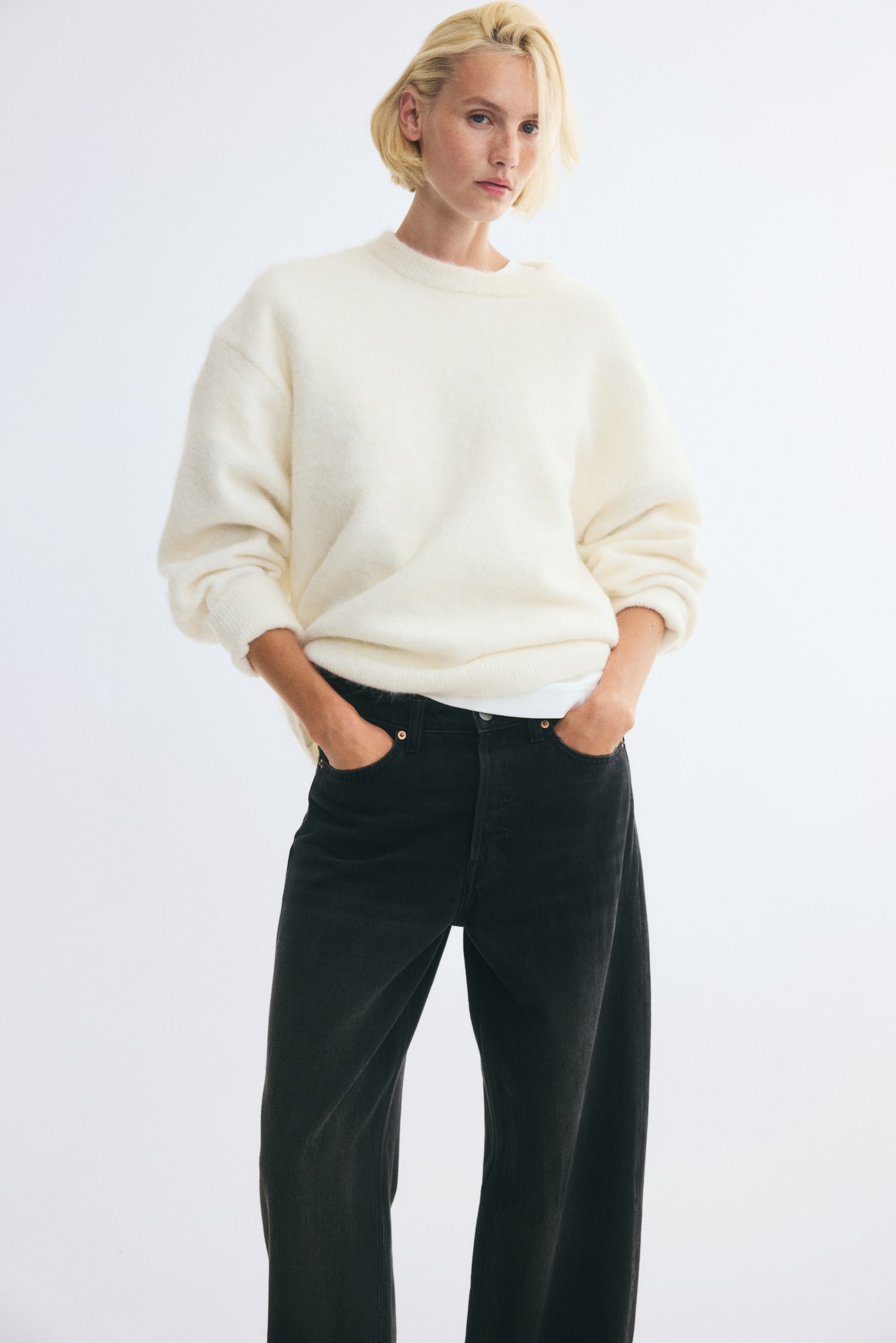 Женский свитер H&M Knit, цвет: Кремовый — фото 3