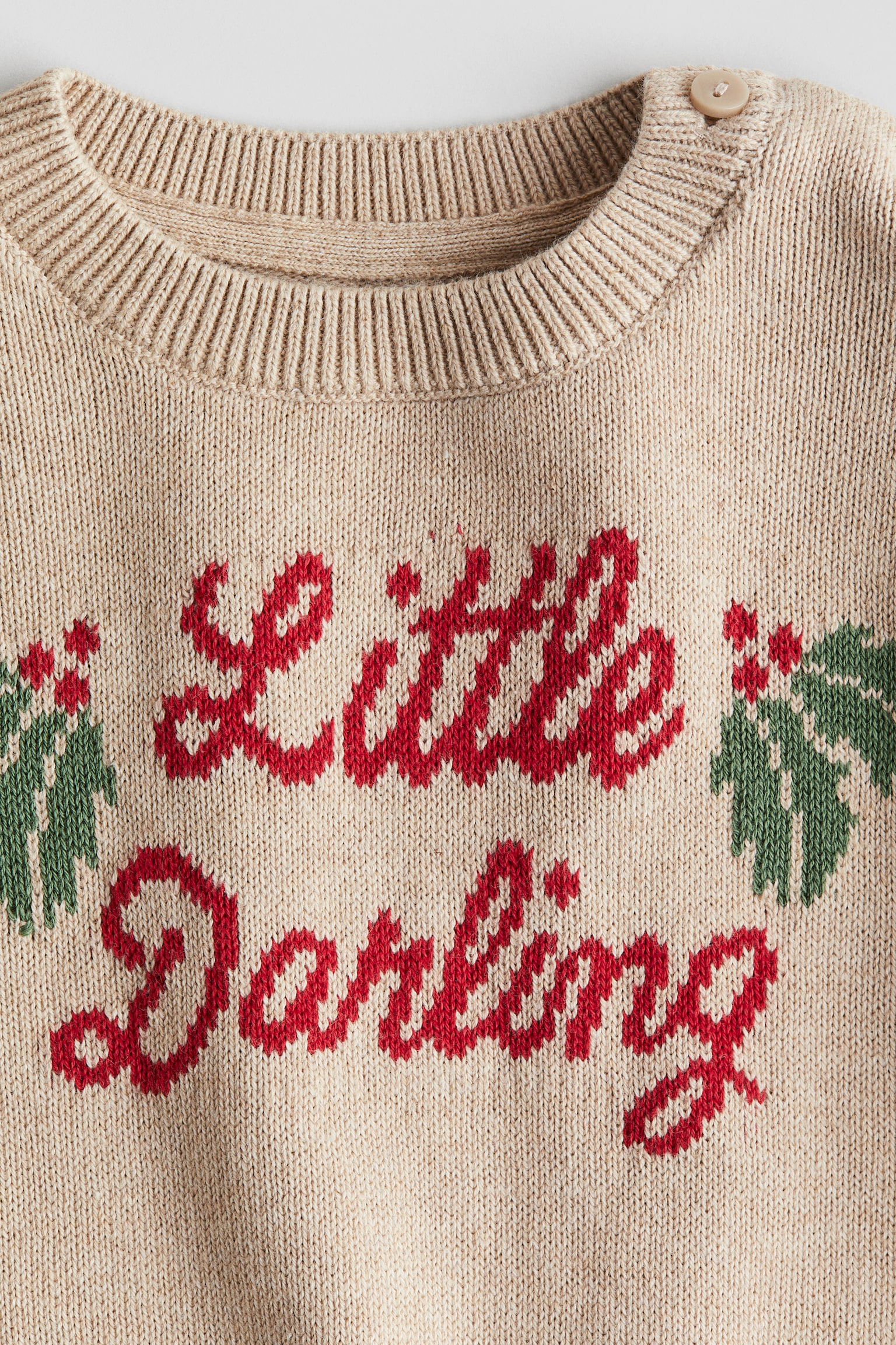 Jacquard-knit jumper - Beige/Little Darling/Red/Bow/Light grey/Bunny/Light pink/Cat/Dark grey/Flowers - 2