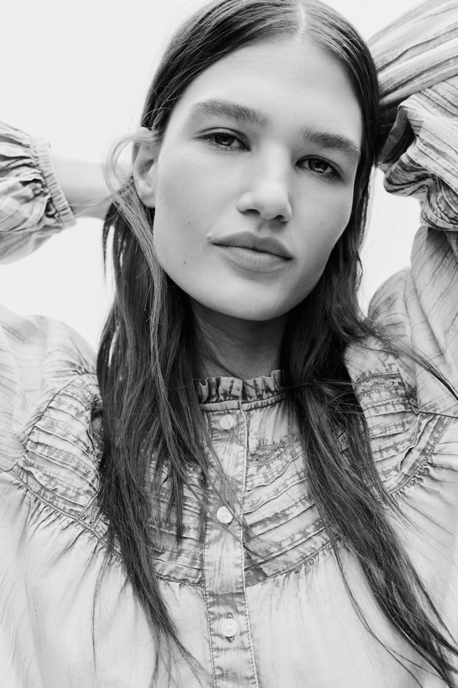 仿丹寧棉質女衫 - 丹寧藍 - 2