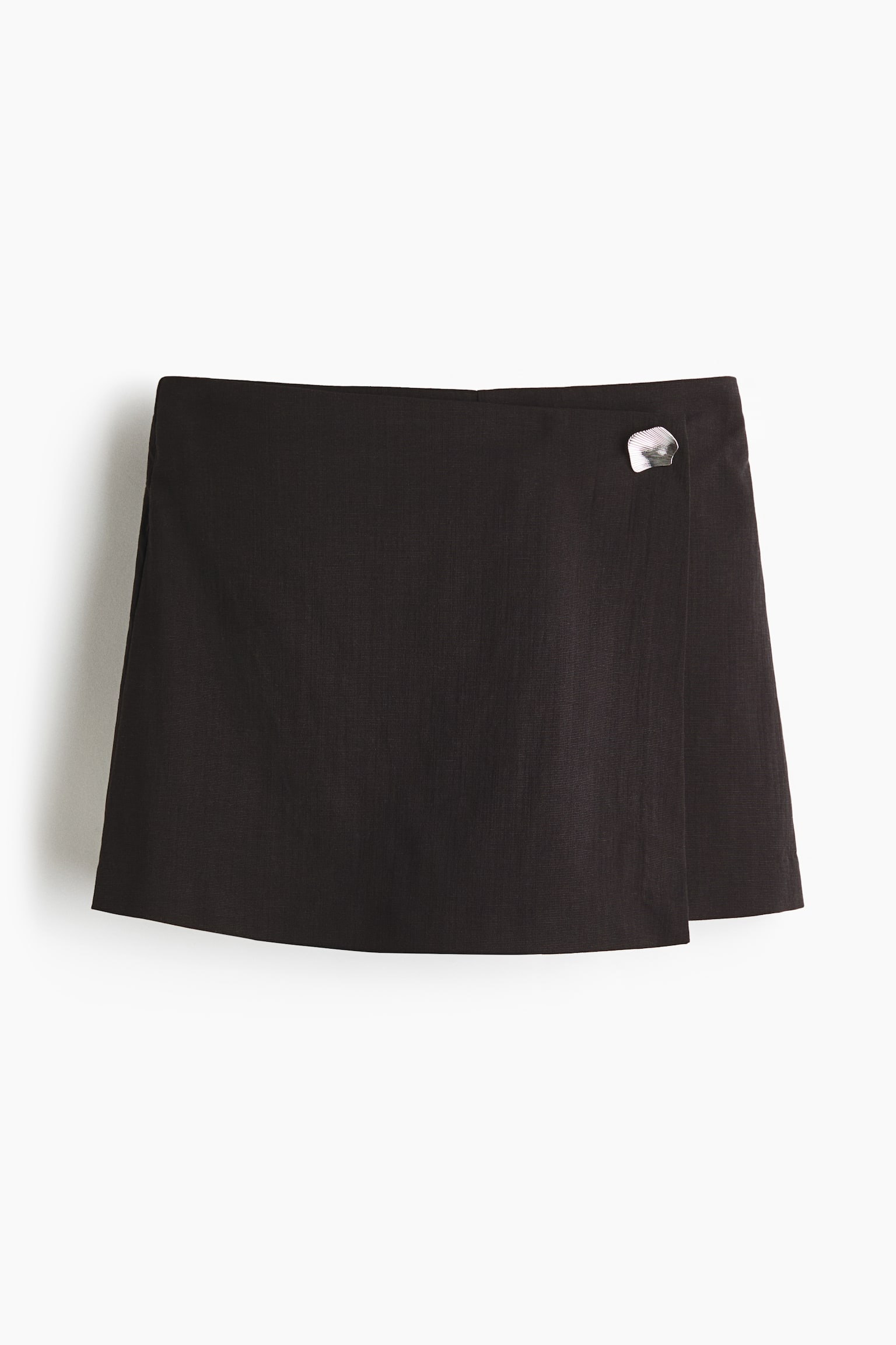 Wrap skort - Black/Light beige/White - 1