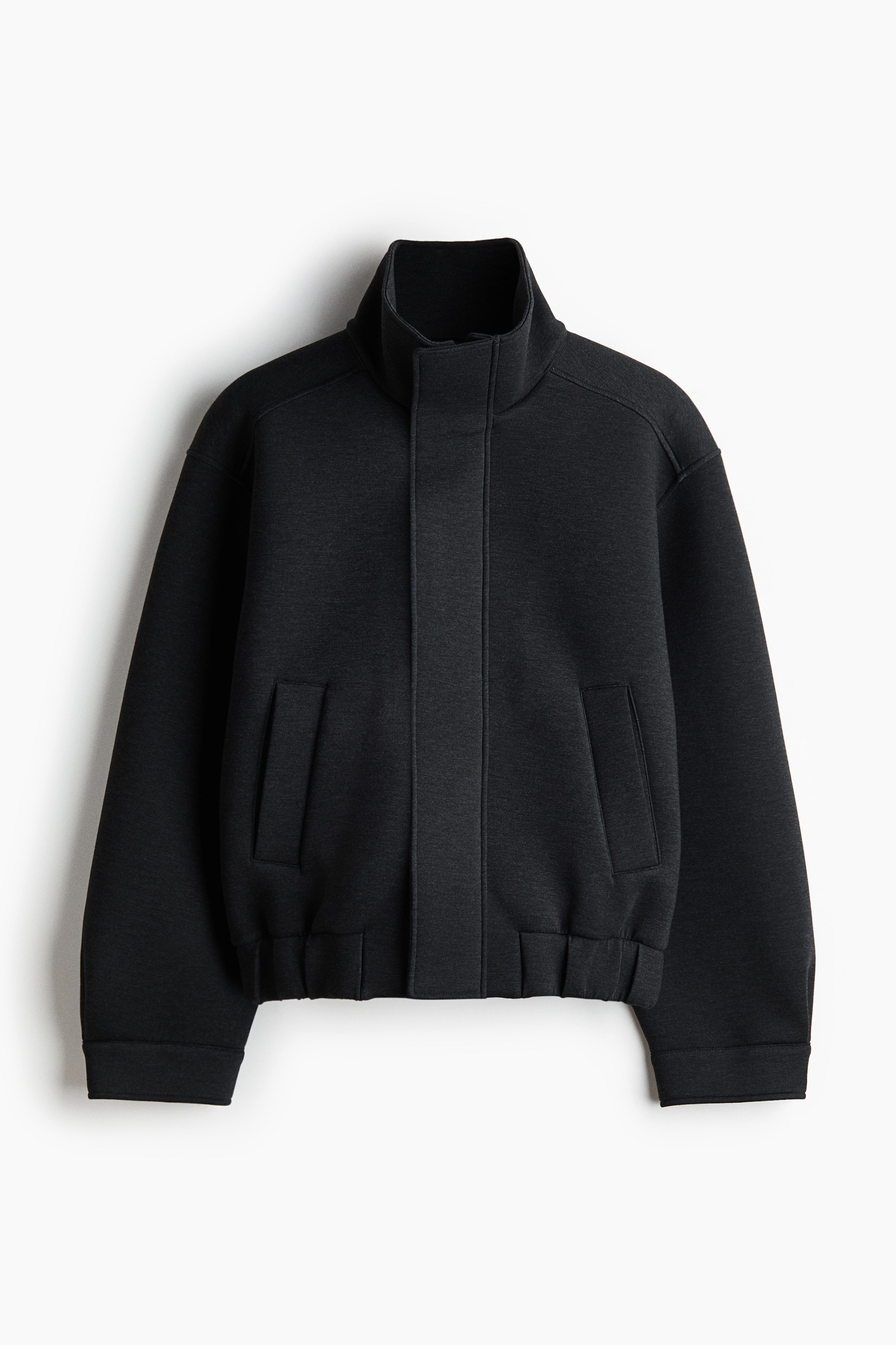 Scuba blouson jacket - Dark grey marl/Black