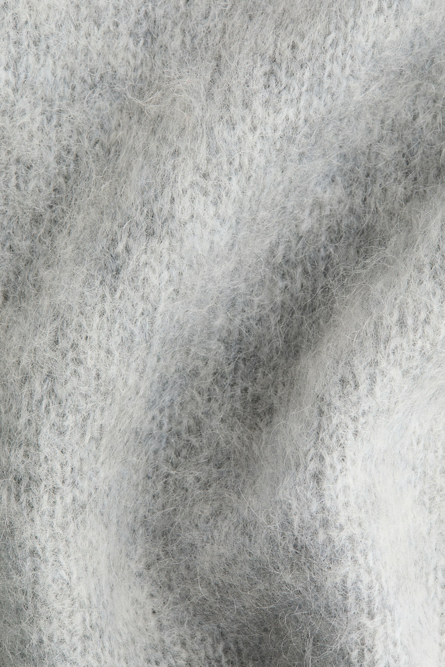 Mohair-blend top - Light grey marl/Powder pink - 5