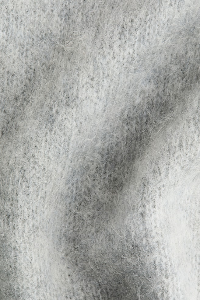 Pullover aus Mohairmix-Hellgraumeliert - 5