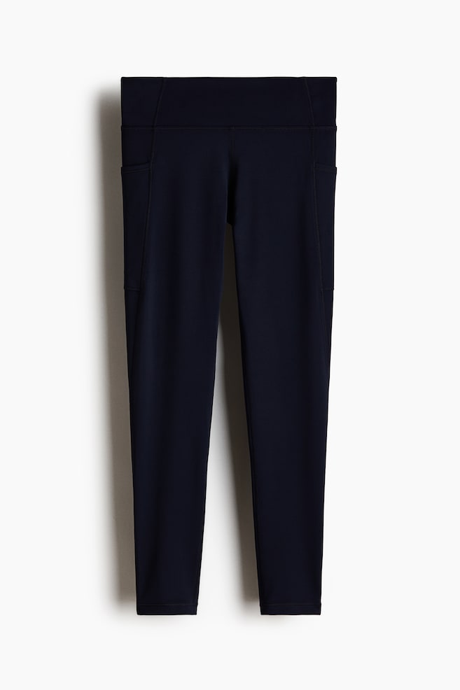 Pocket-Detail Sports Leggings with DryMove™ - Navy blue/Black - 1