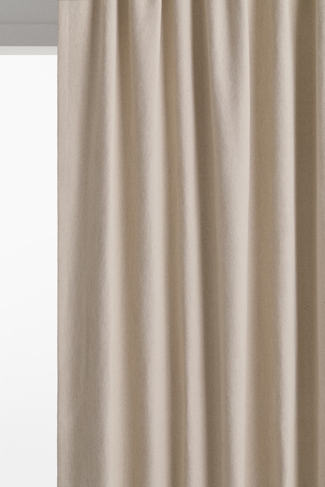 2-Pack Extra-Long Blackout Curtain Panels - Beige - 1