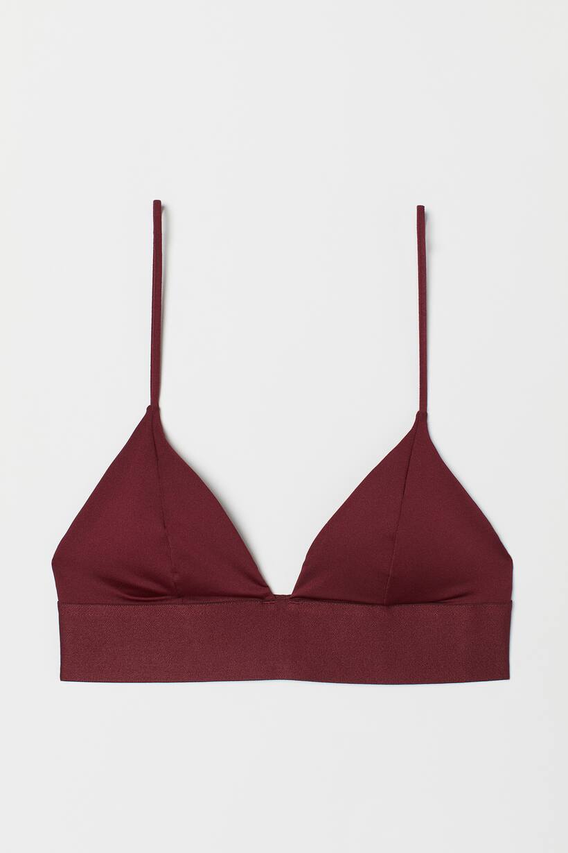 Trekantsbikini-bh - Vinrød - DAME | H&M DK