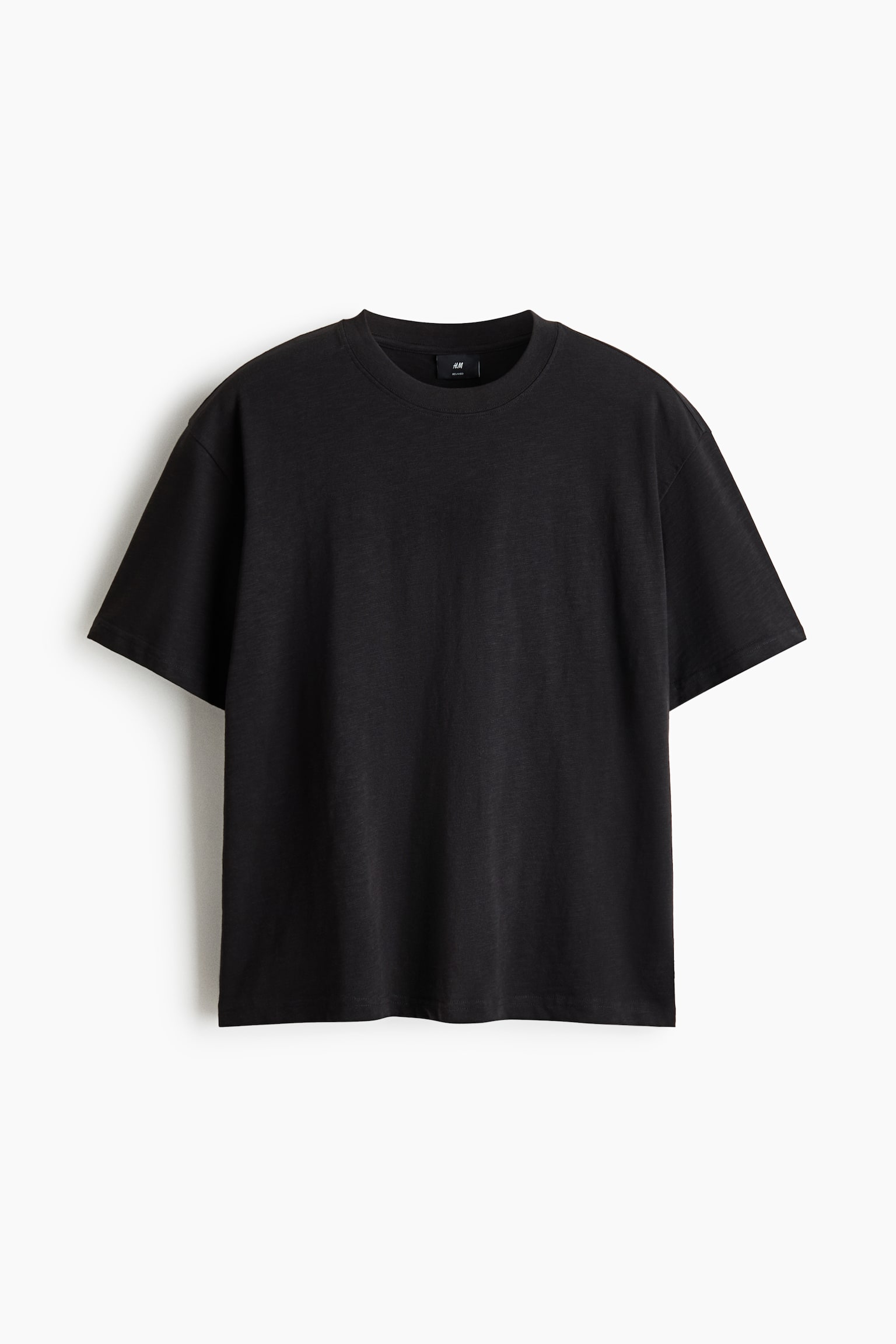 T-shirt em algodão Relaxed Fit - Preto/Verde caqui escuro/Creme/Castanho - 1