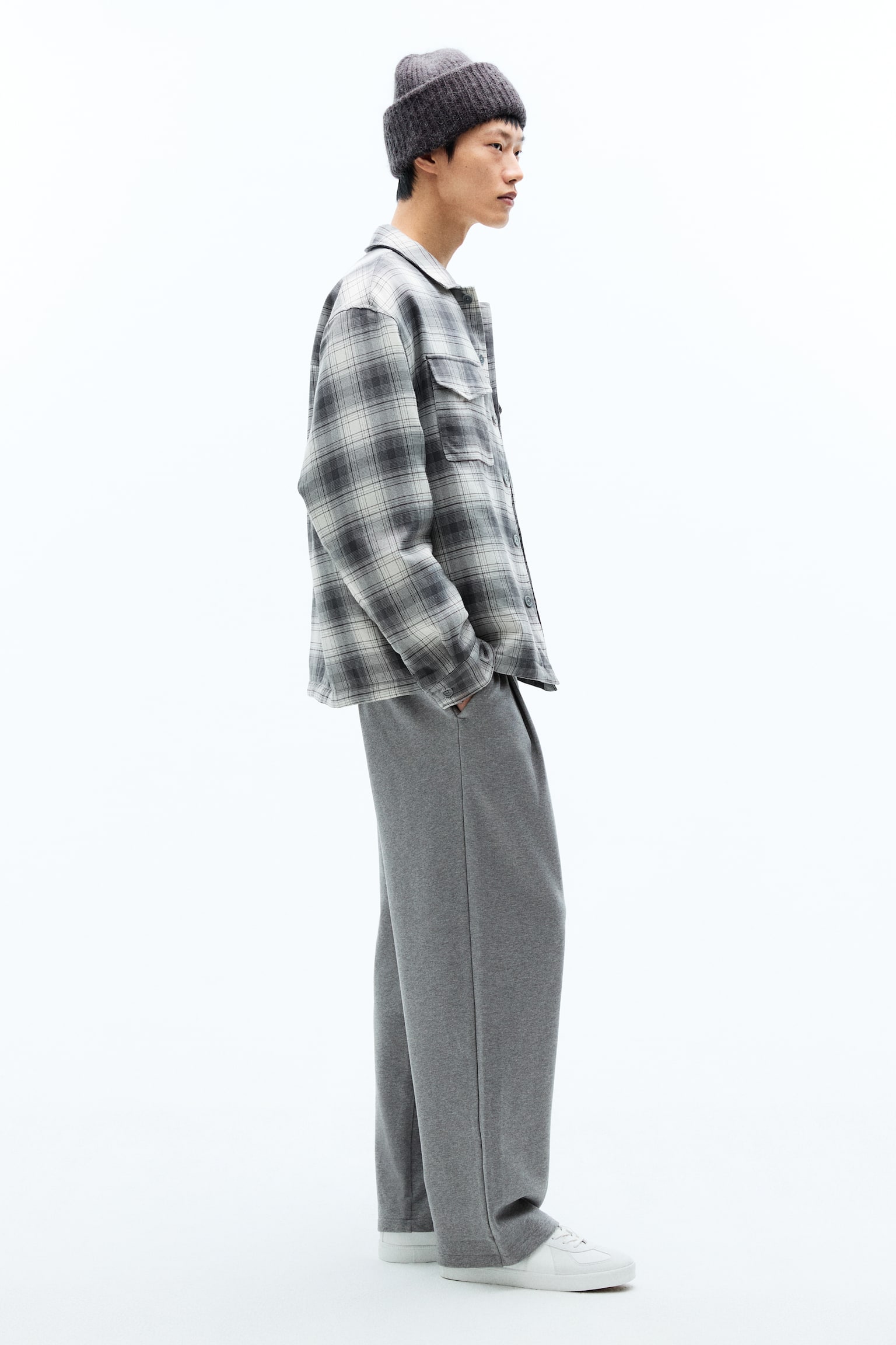 코튼 팬츠 - 그레이 멜란지/다크 그레이 - 7