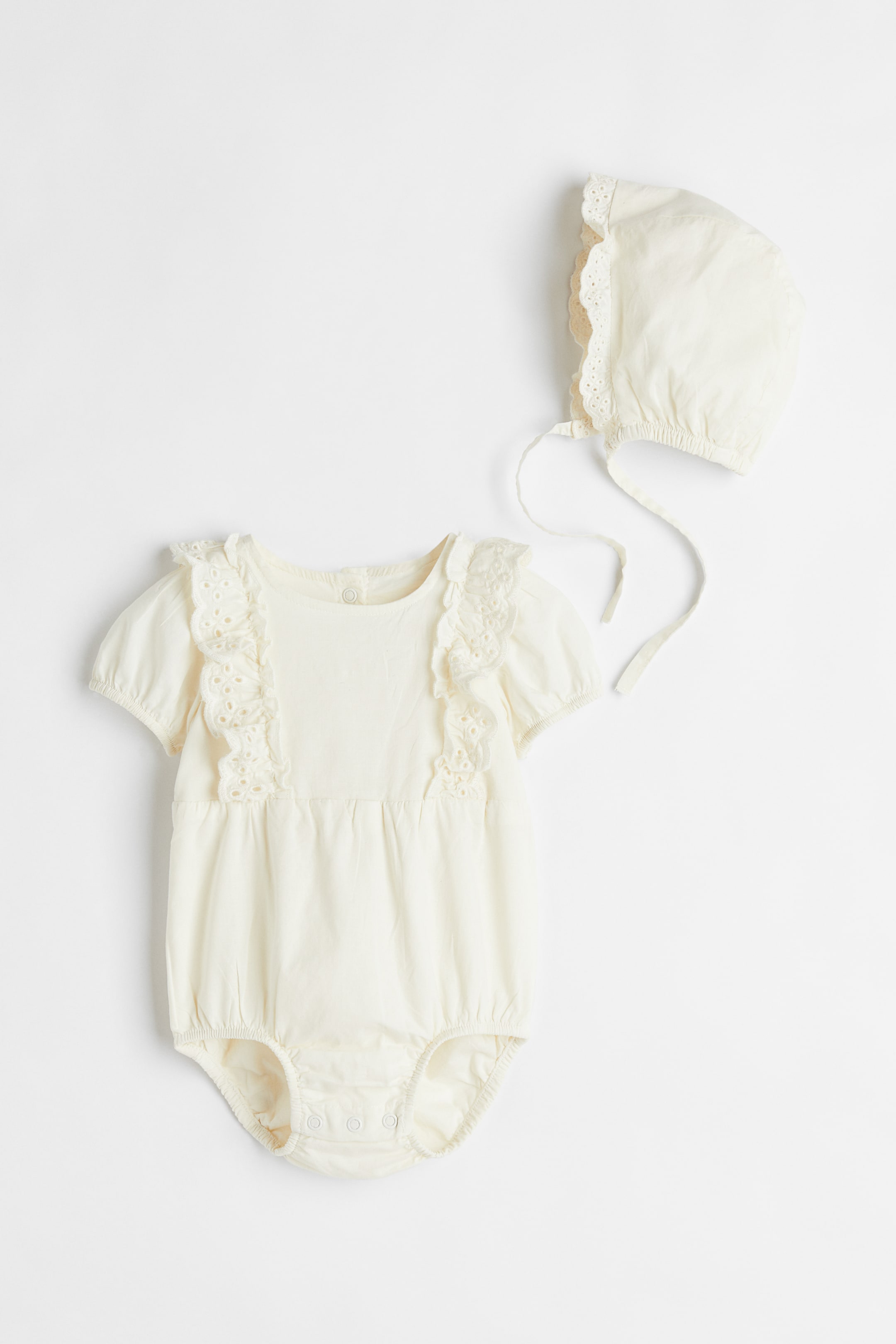 View larger image: 2-piece cotton set - Cream - Kids | H&M IE 1