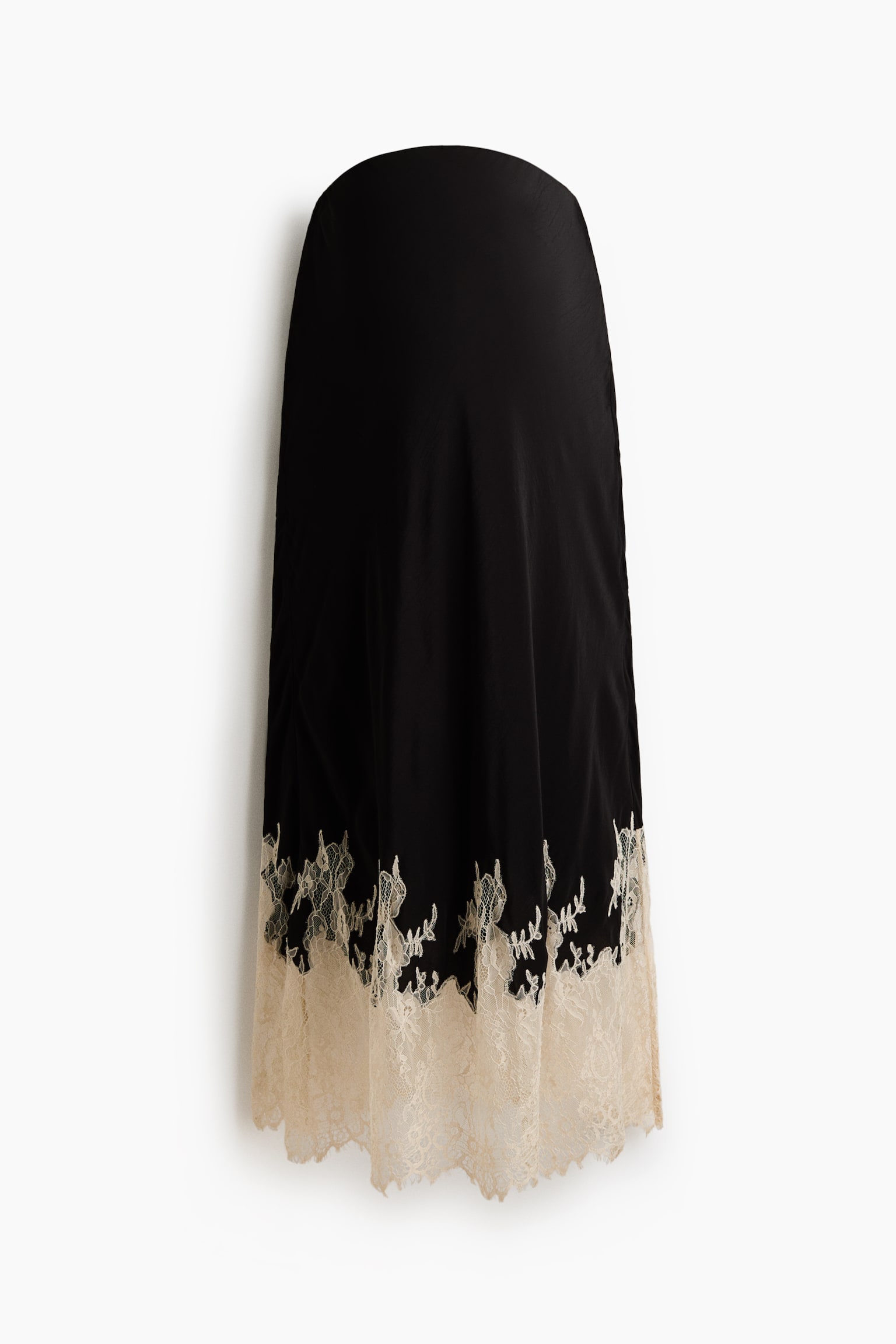 Женская юбка H&M Mama Lace-Trimmed Viscose, цвет: Чёрный
