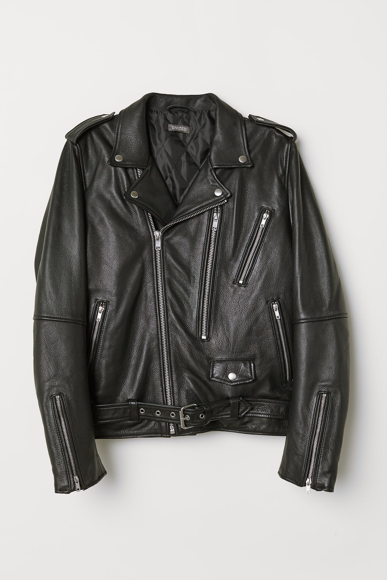 Veste en cuir de style motard Noir HOMME H&M FR