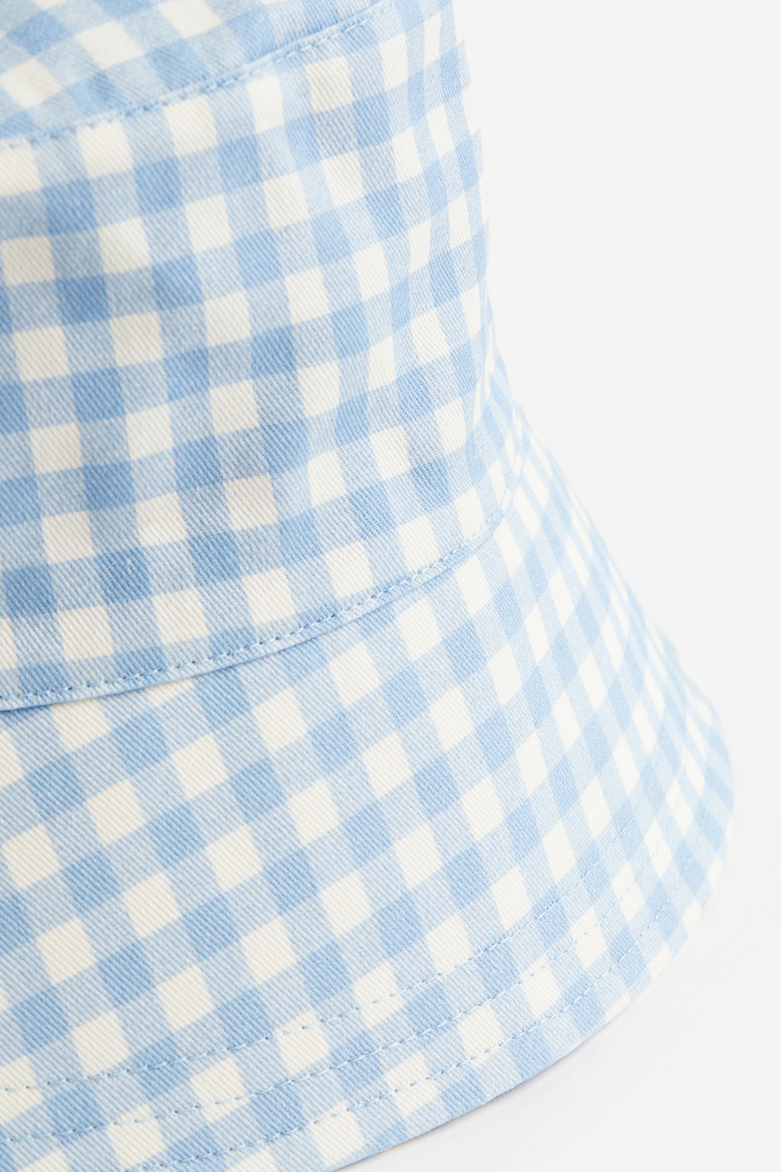 Bucket Hat - Light blue/Check/White - 2