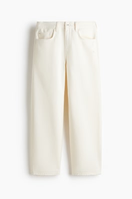 Barrel Leg Low Waist Ankle Jeans