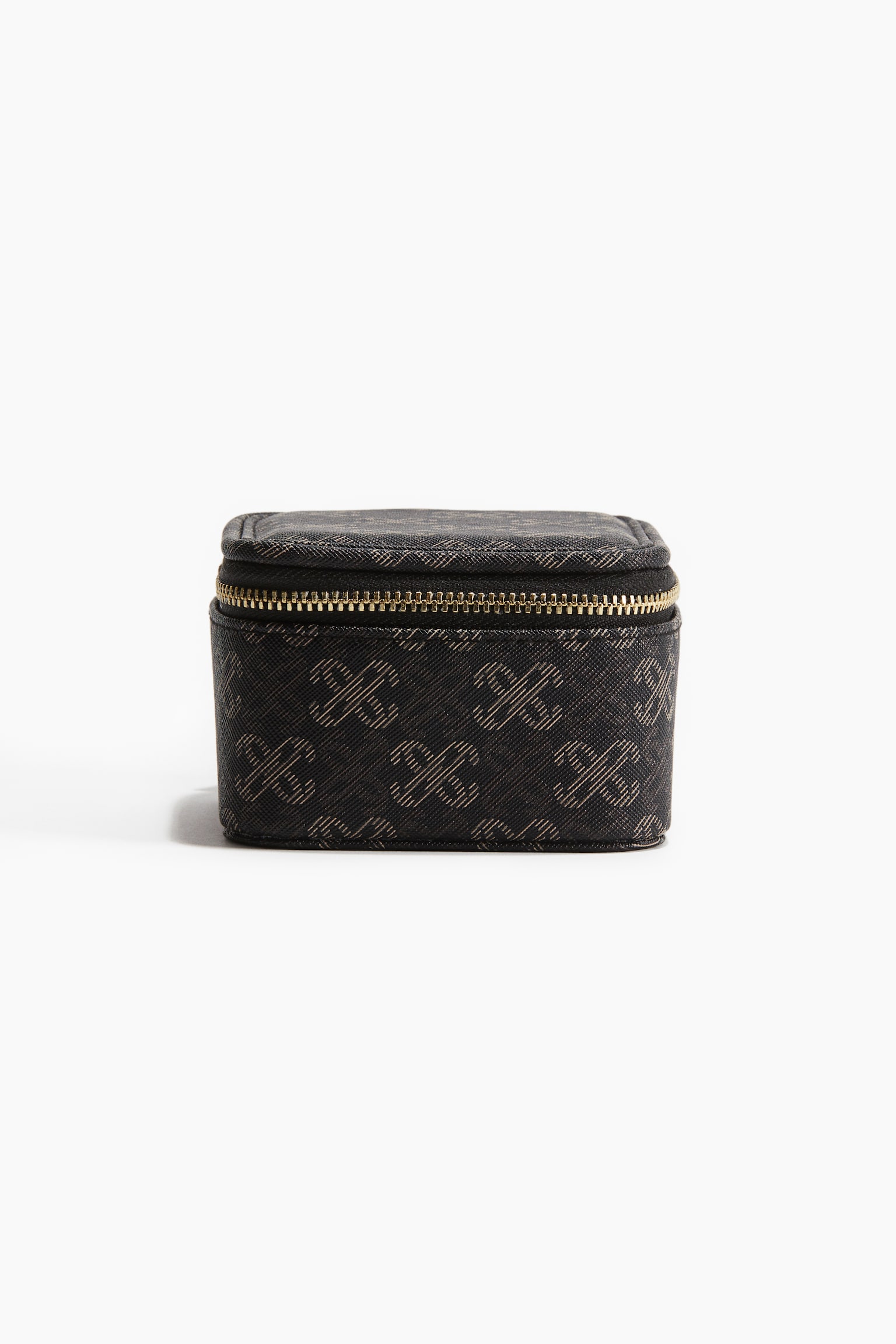 Small Jewellery Travel Case - Black/Pattern - 1