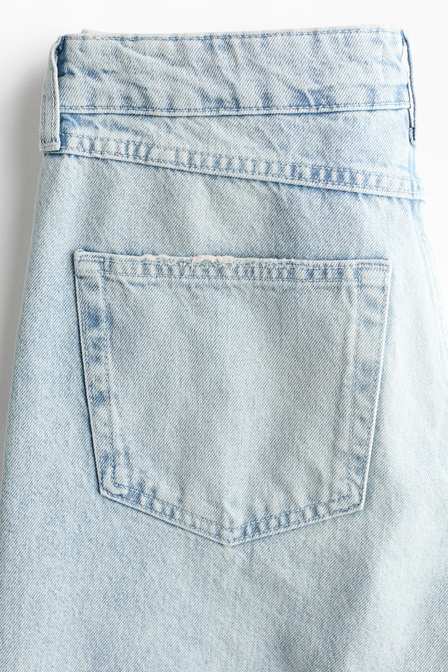 Wide Regular Waist Culotte Jeans - Light denim blue - 3