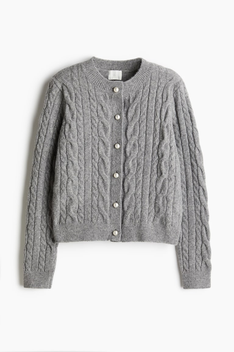Cable-knit cardigan