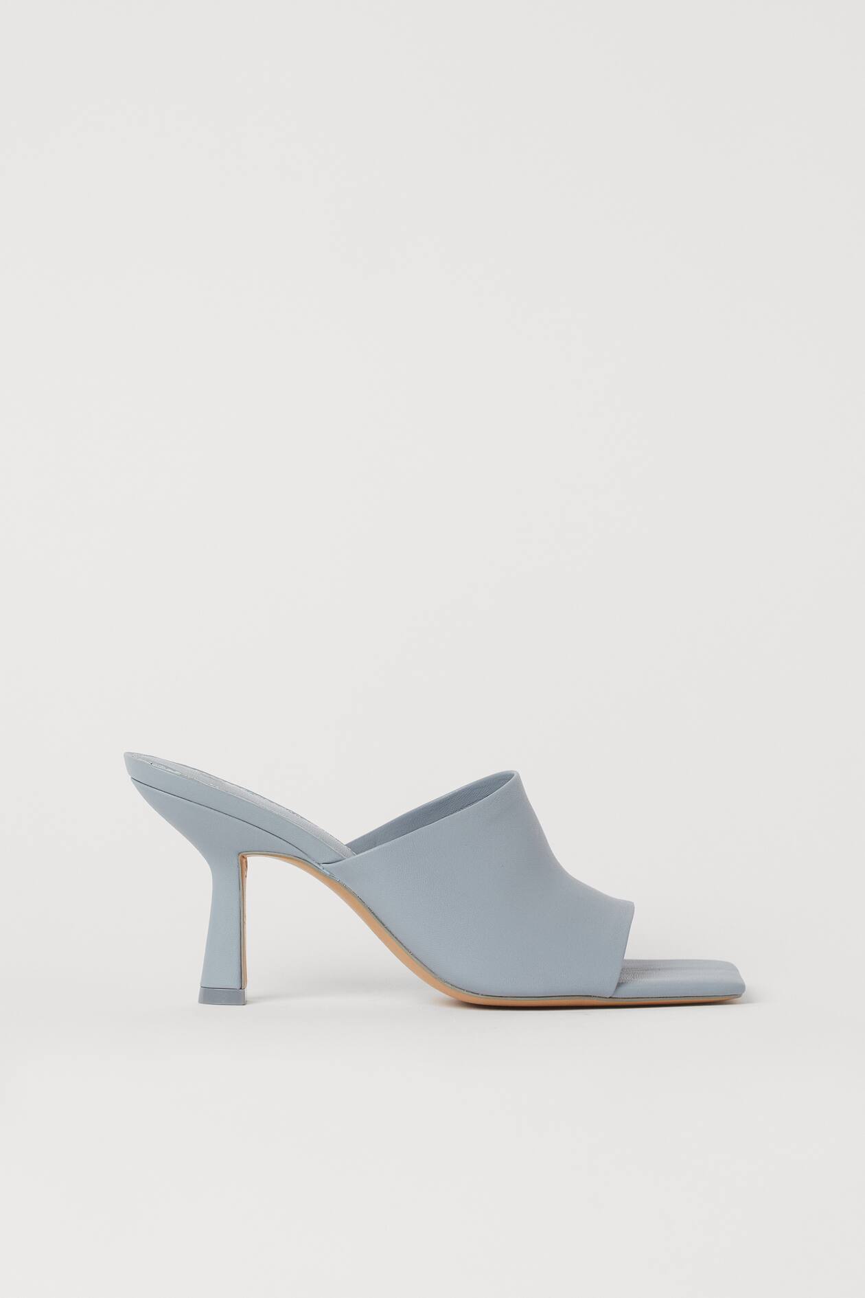 Mules - High heel - Light blue-gray - Ladies | H&M US