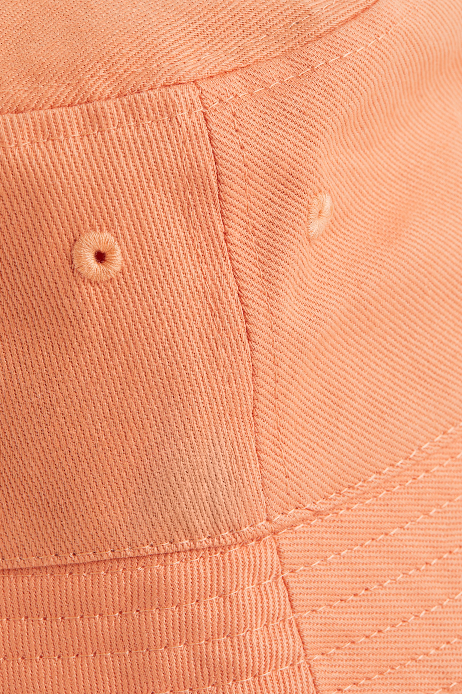 Cotton twill bucket hat - Coral/Black - 2