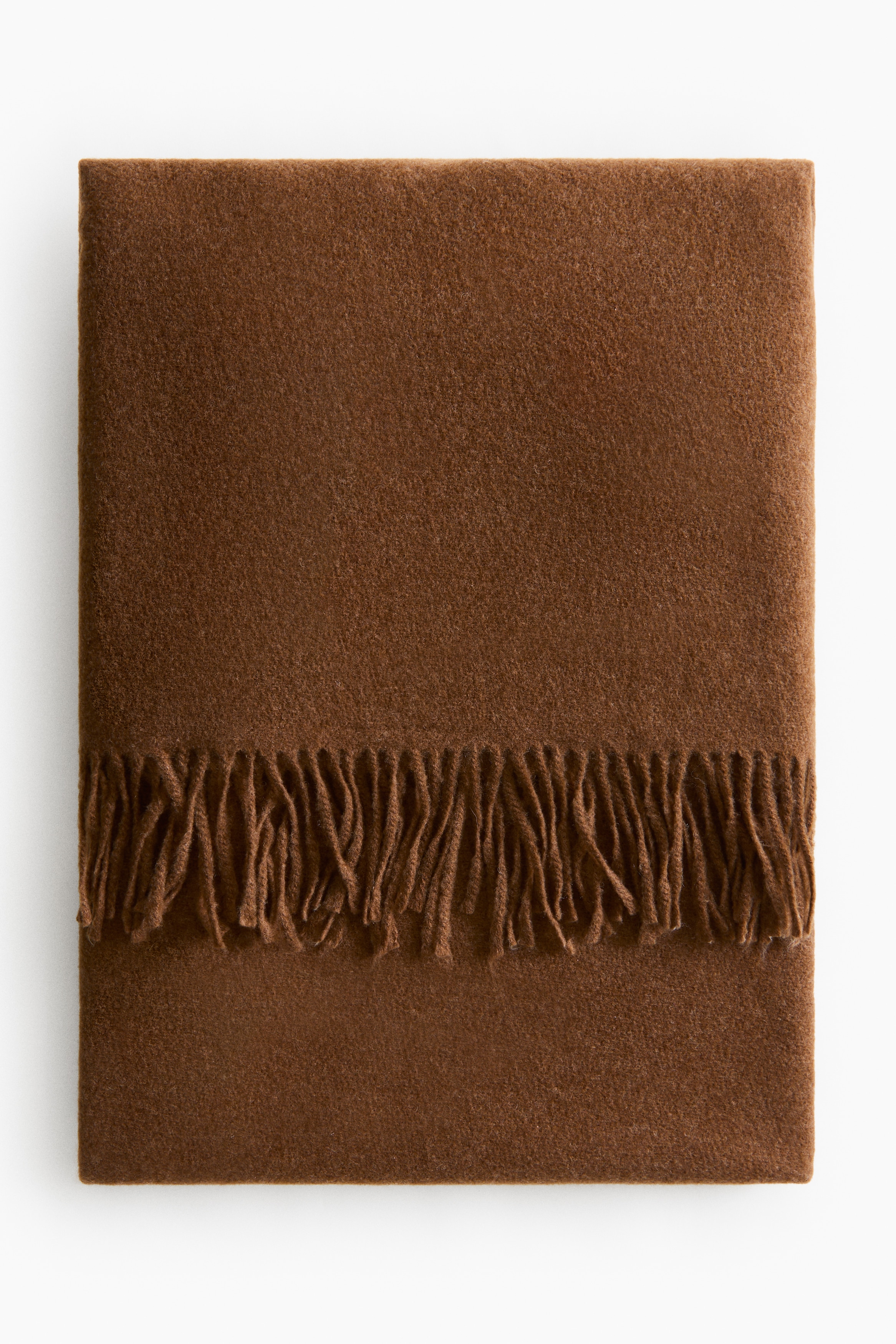 フリンジウールブレンドブランケット - ブラウン - Home All | H&M JP
