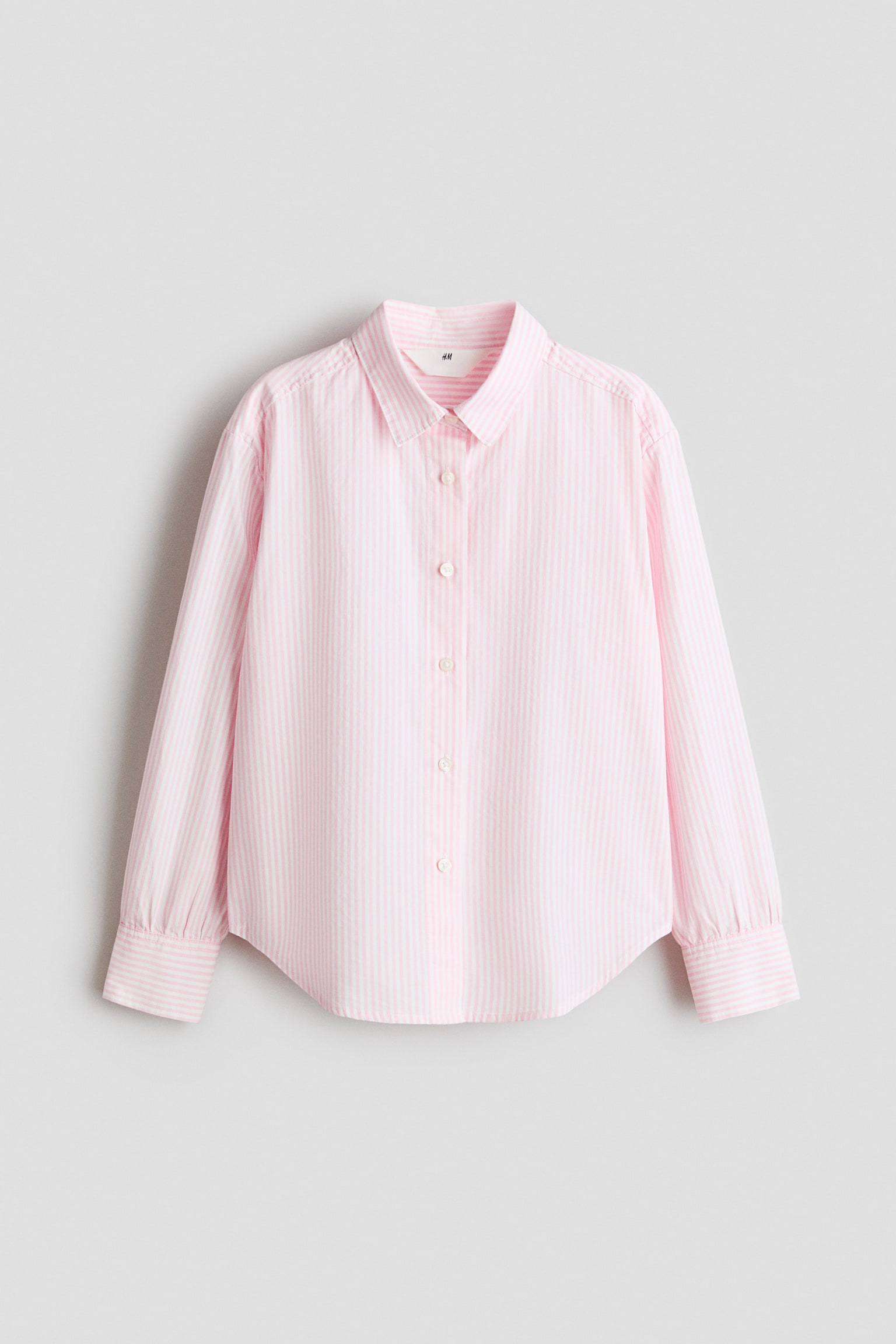 Camicia in popeline - Rosa chiaro/righe/Azzurro/righe