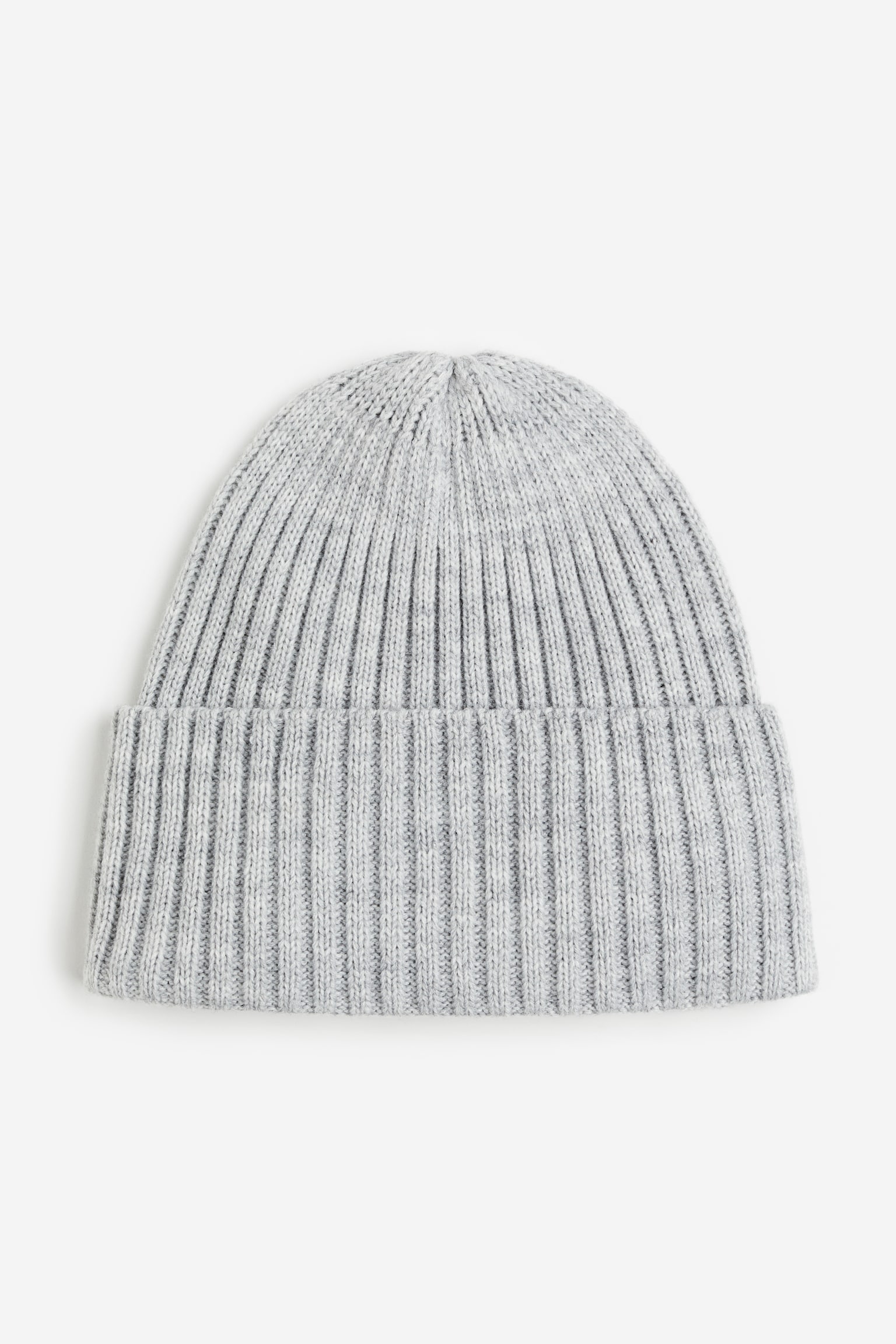 Rib Knit Beanie - Light grey/Natural white/Black - 1