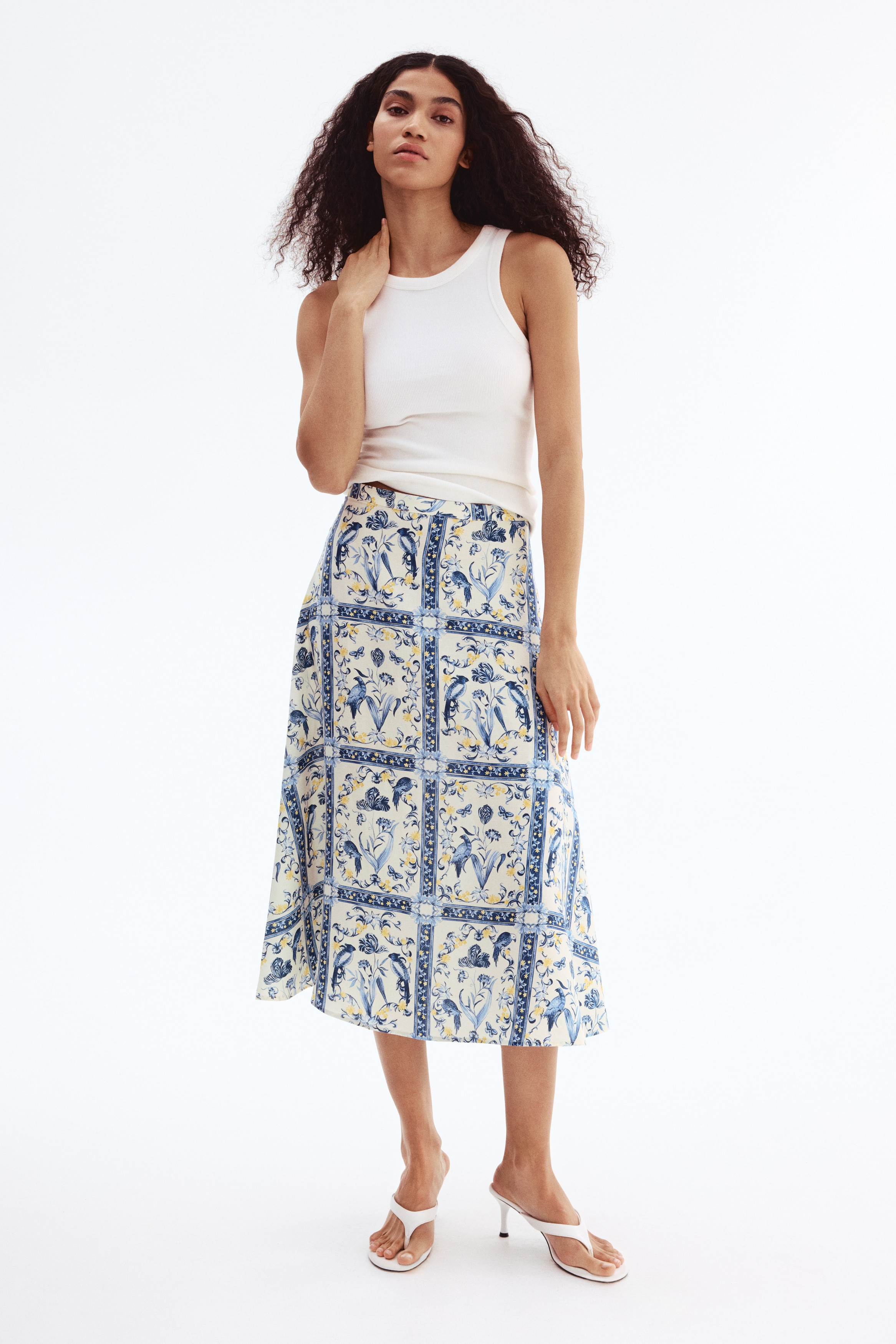 Linen-Blend Skirt from H&M - $44.99
