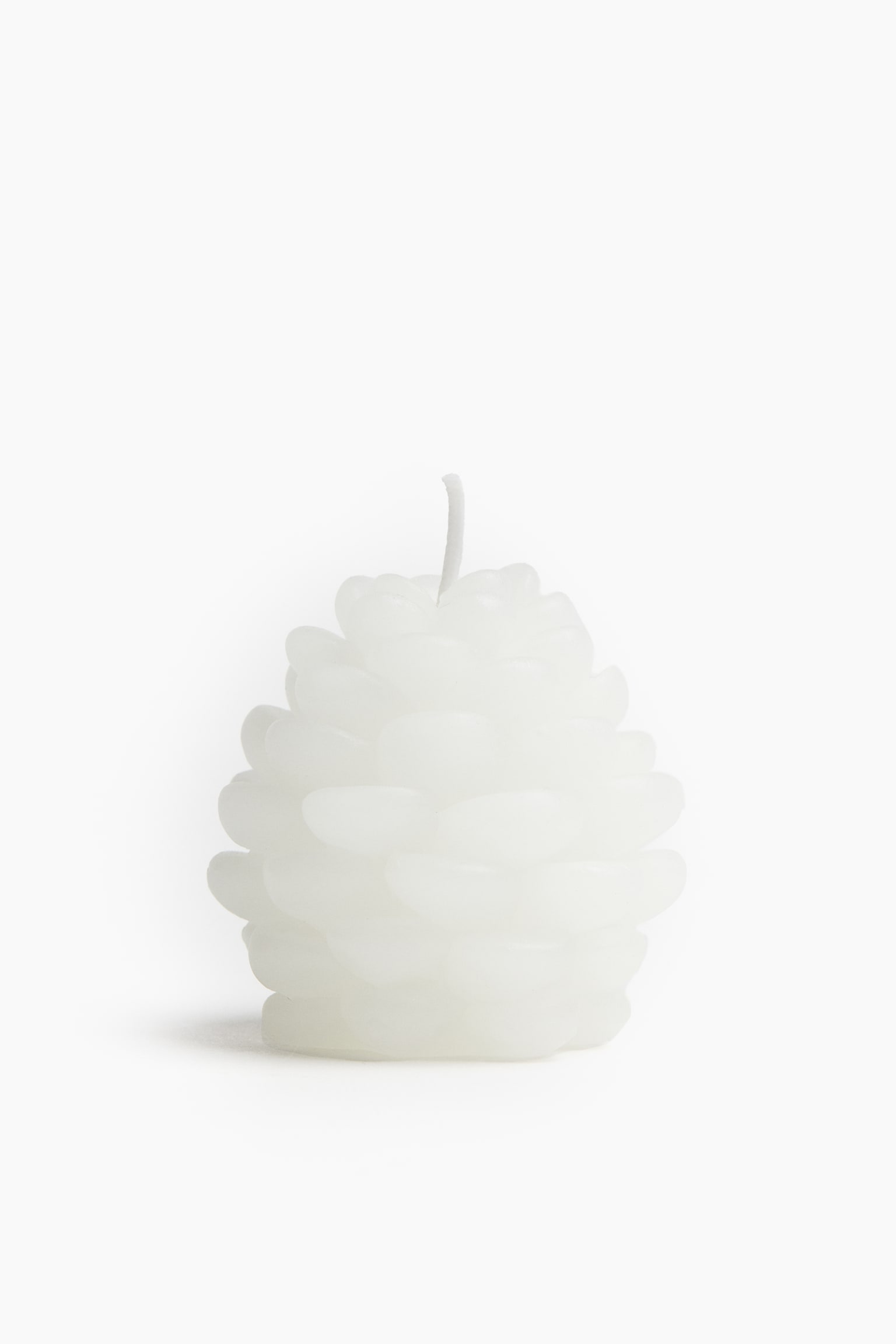 Small pine-cone-shaped candle - ホワイト - 1