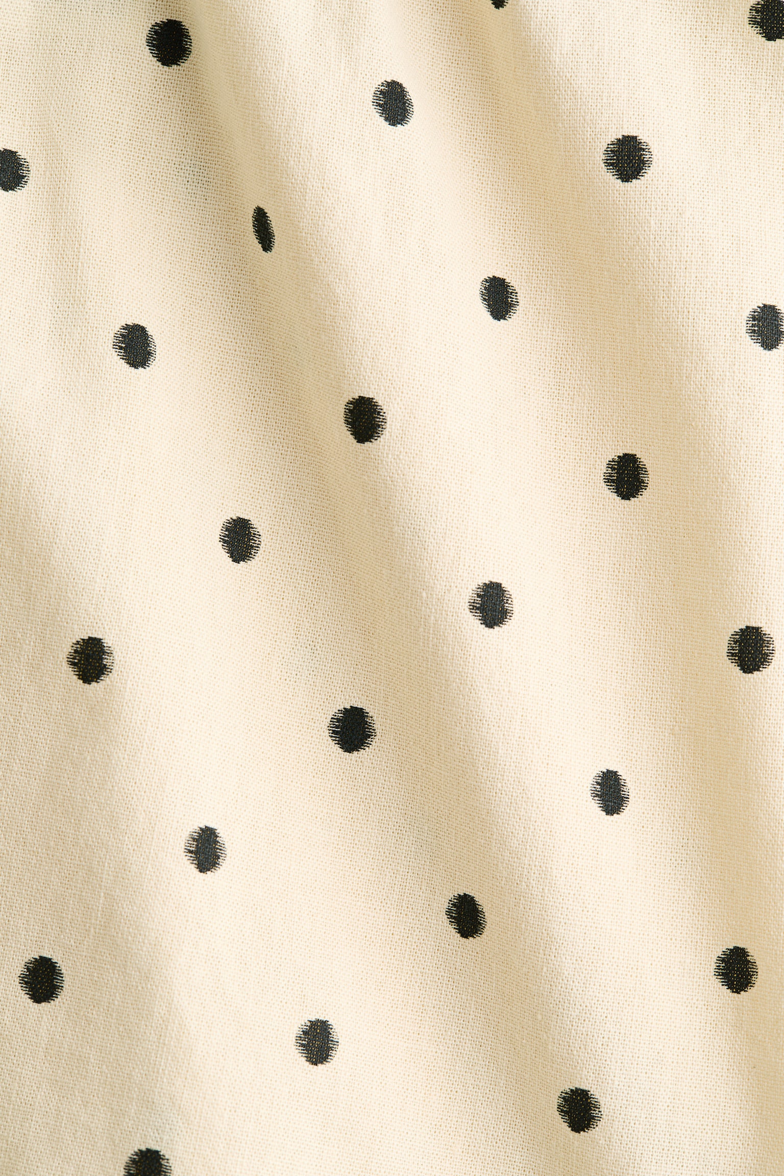 Linen-blend shorts - Pale yellow/Polka dot - 2