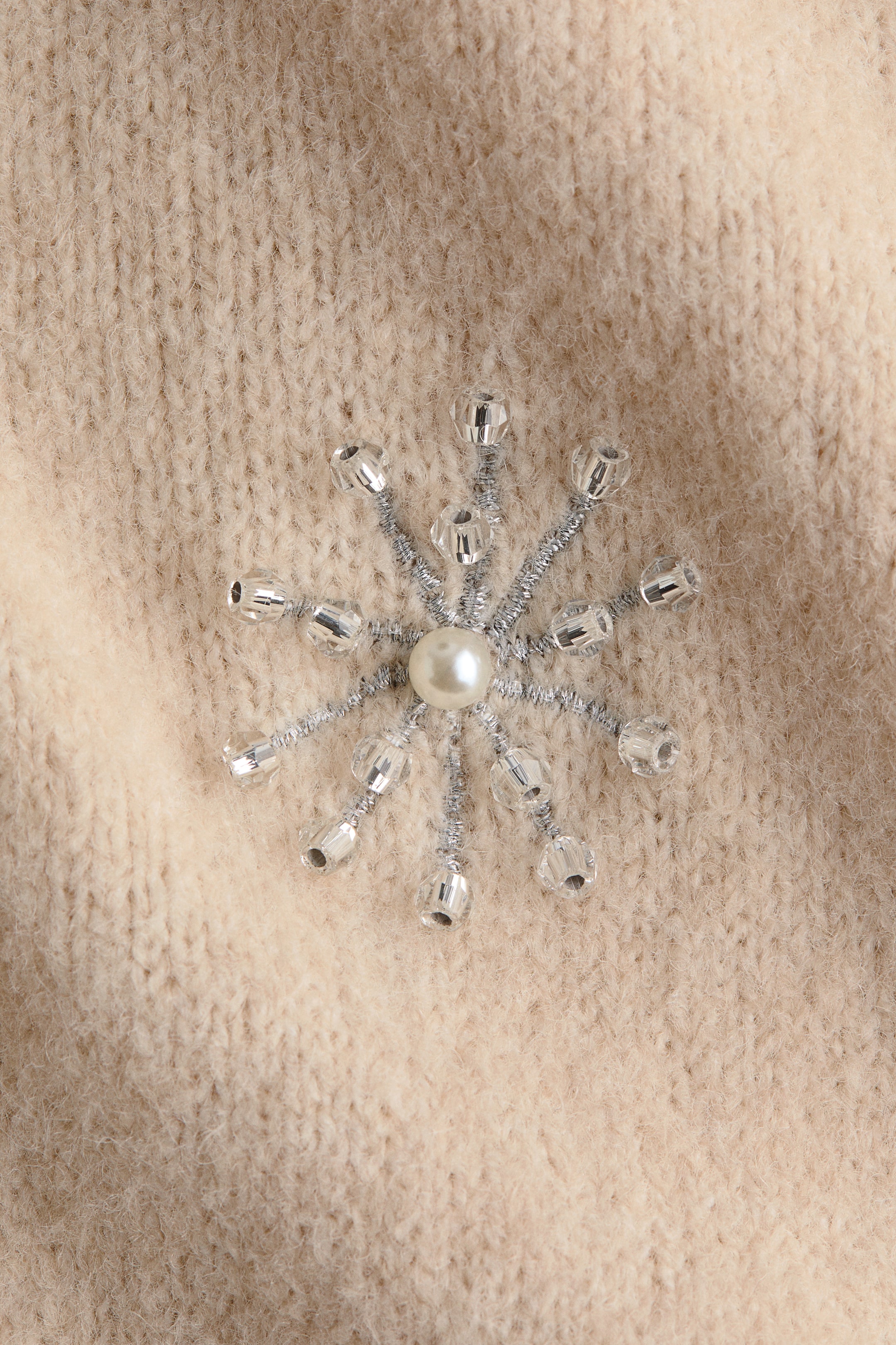 拡大画像を表示: 刺繍カーディガン - ライトベージュ - レディース | H&M JP 6