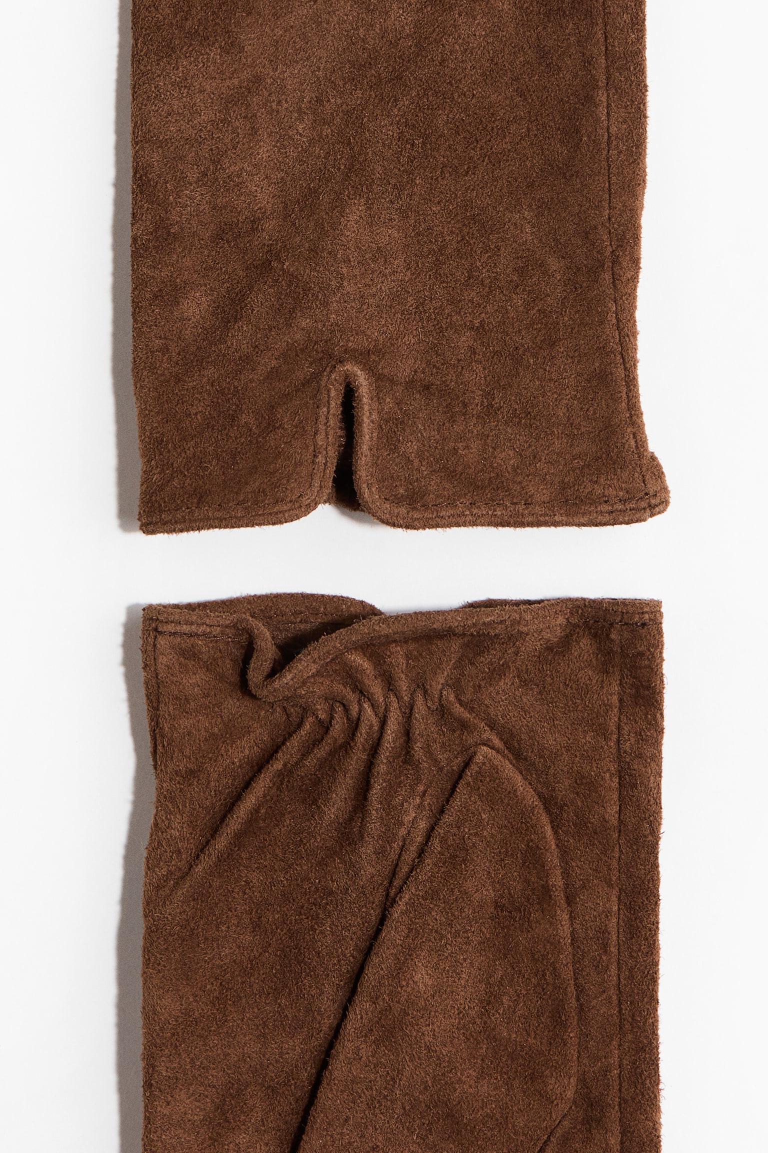 Женские перчатки H&M Suede Gloves, цвет: Коричневый — фото 3
