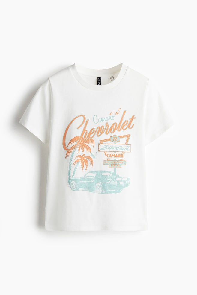 Printed cotton T-shirt - White/General Motors - 1