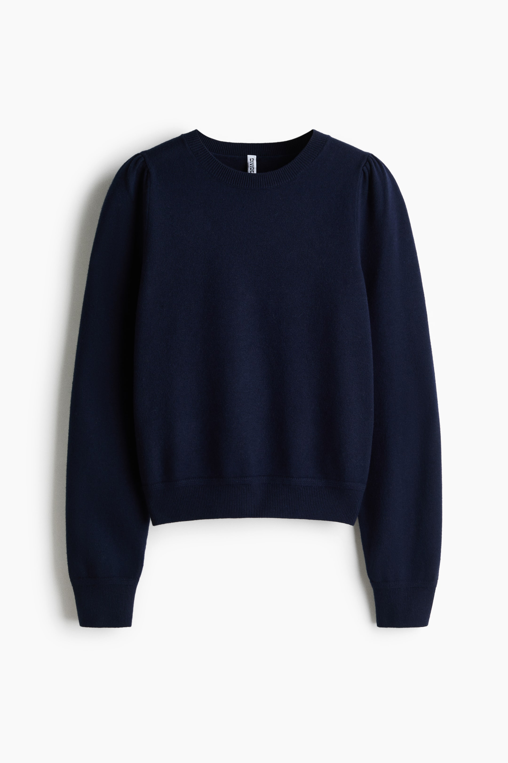 View larger image: Puff-Sleeved Sweater - Navy blue - Ladies | H&M US 1