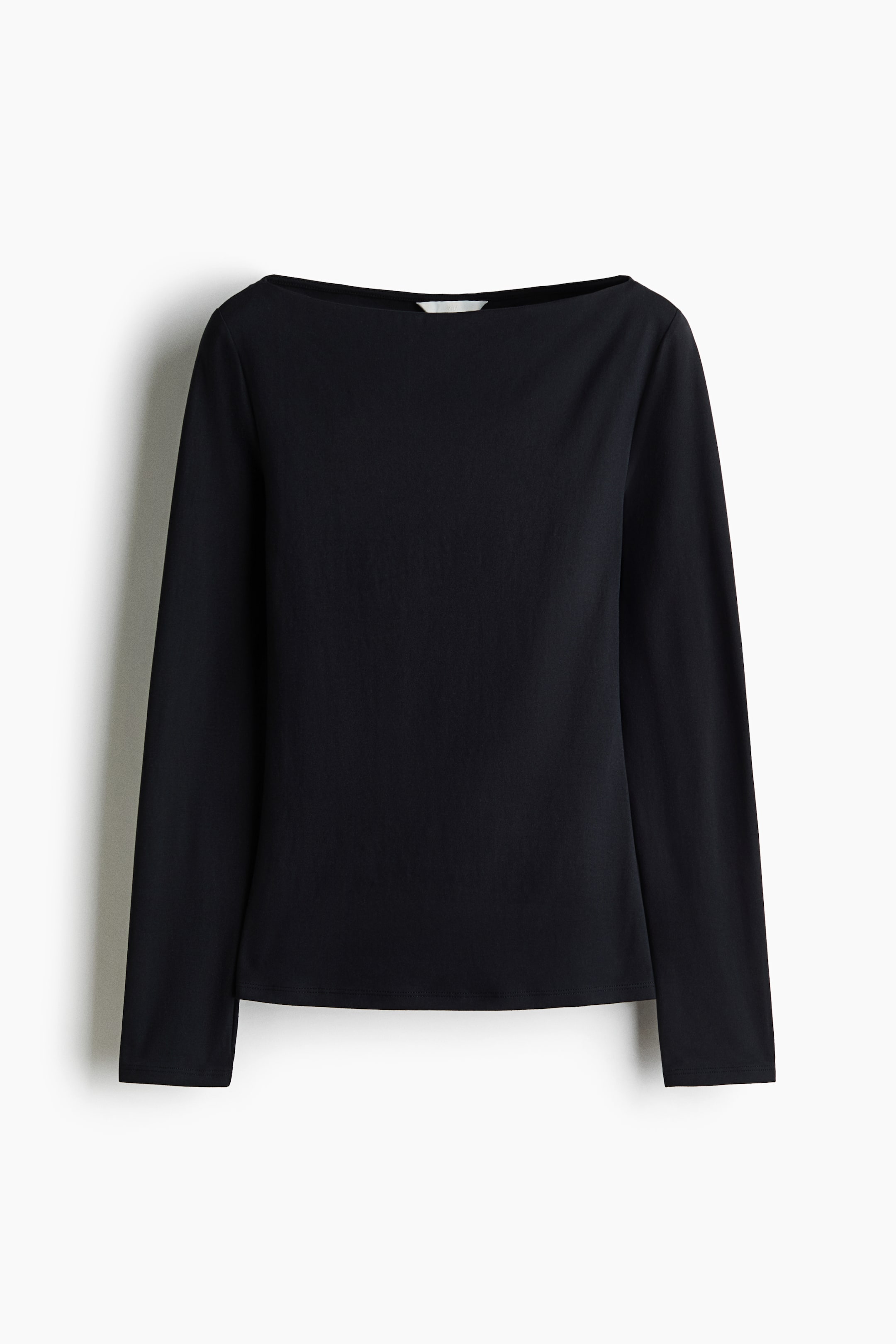 Fitted Boat-Neck Top