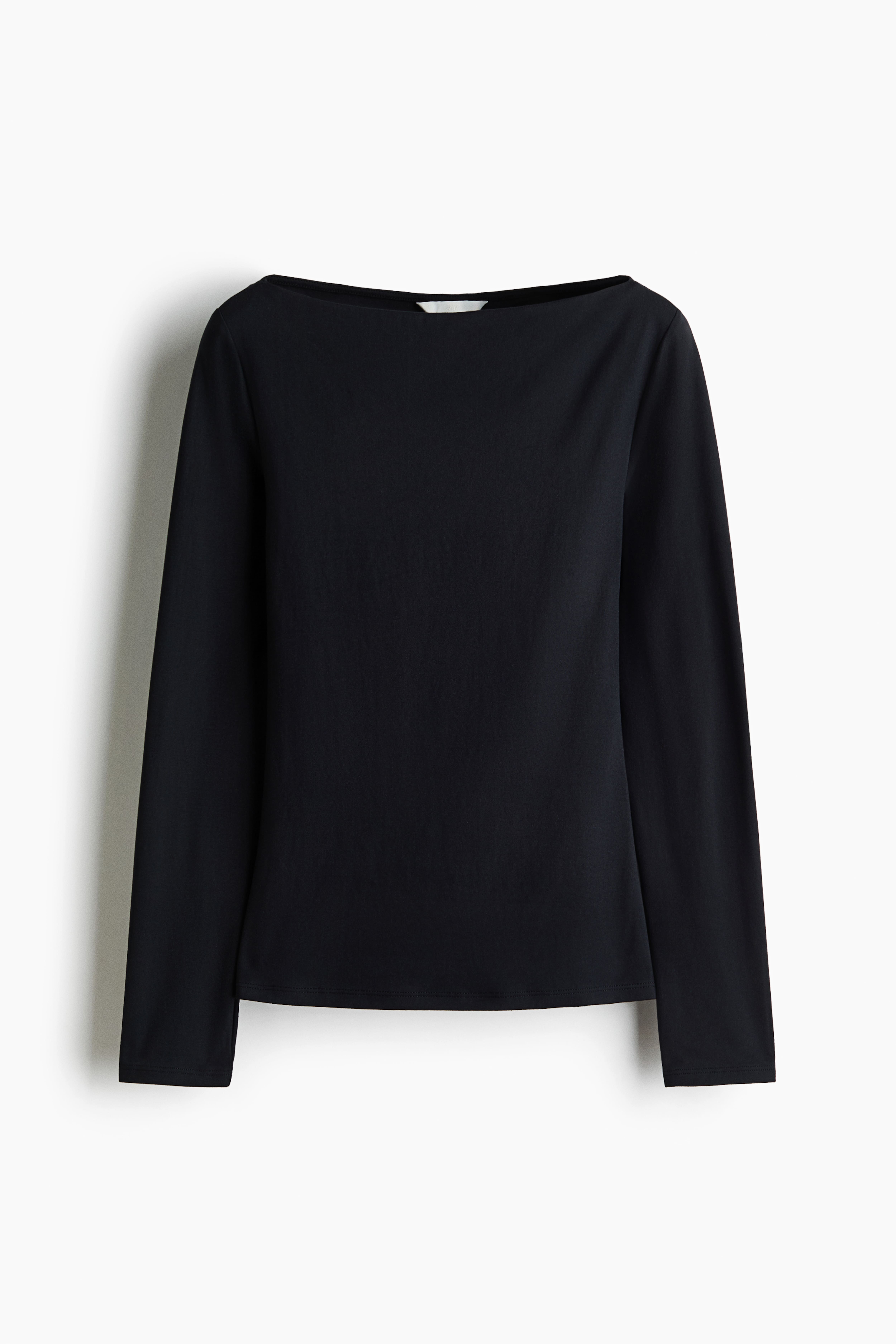 Fitted Boat-Neck Top