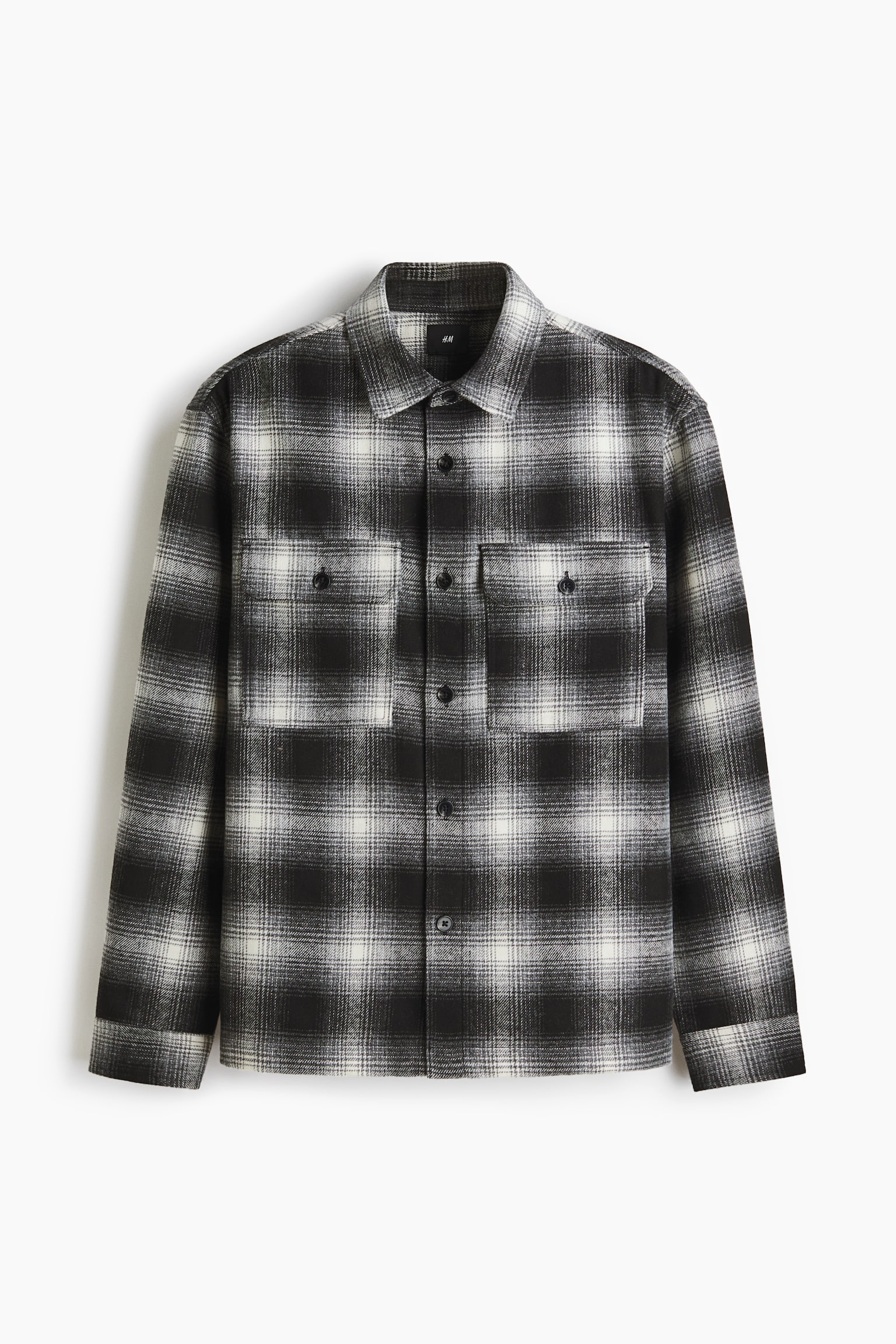 Regular Fit Flannel overshirt - Dark grey/Checked/Beige/White checked/Brown/Checked/Black/Grey checked/Dark blue/Checked/Dark blue/Checked/Dark khaki green/Checked - 1