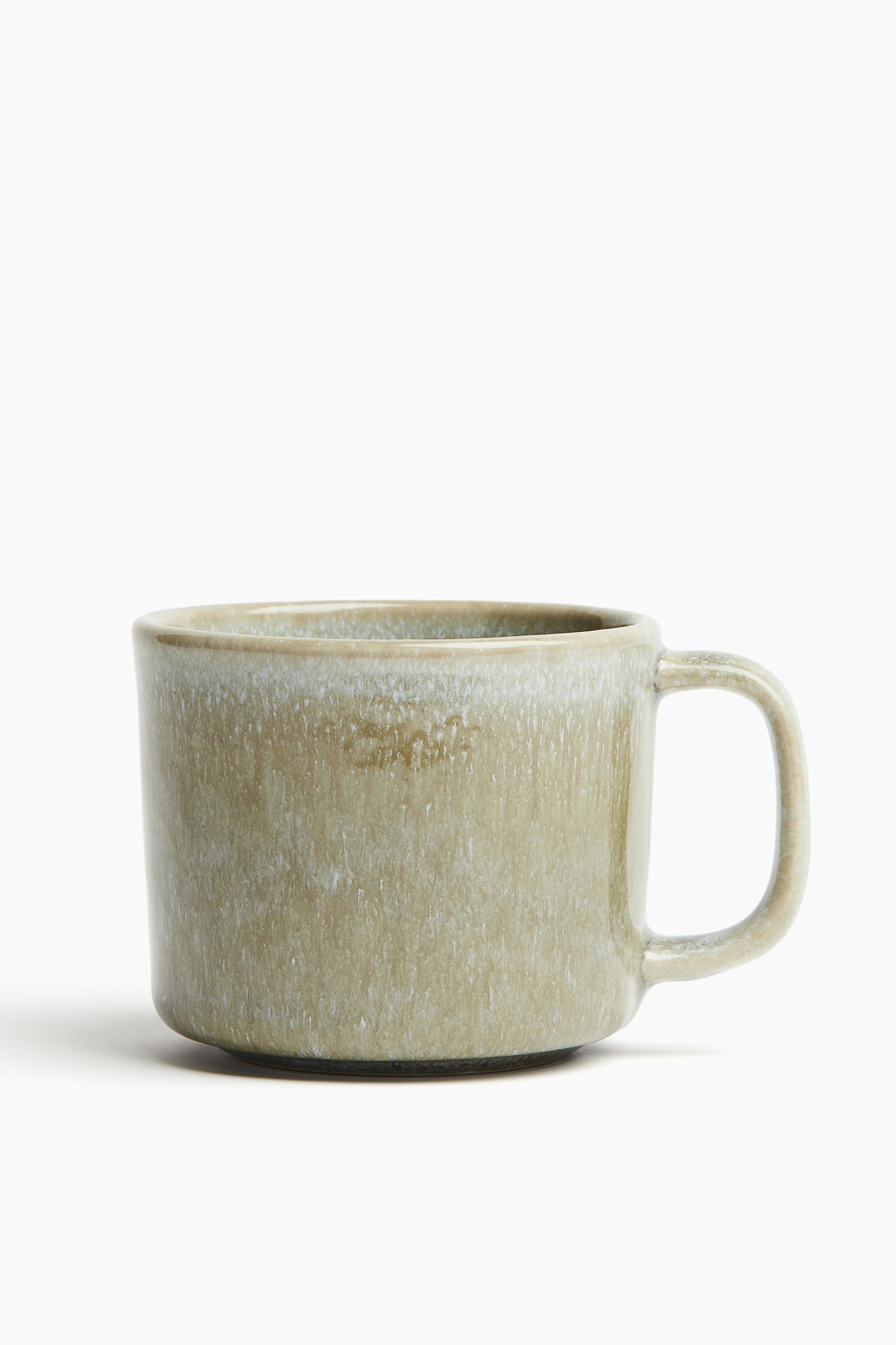 Reactive-glaze stoneware mug - Green-beige/Yellow/Green/Turquoise - 1