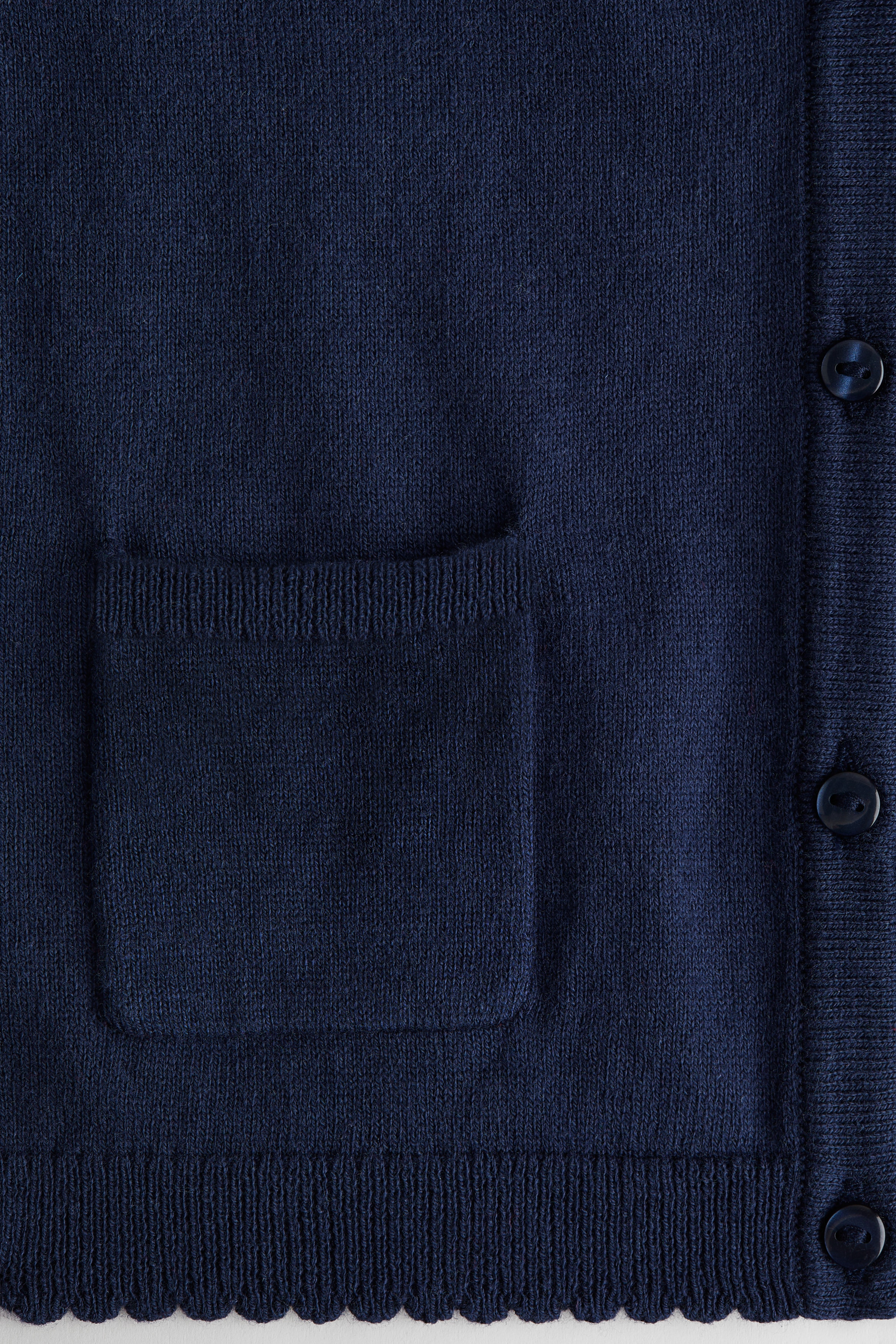 トップス SATUR Cotton Collar Half Cardigan Navy トップス SATUR